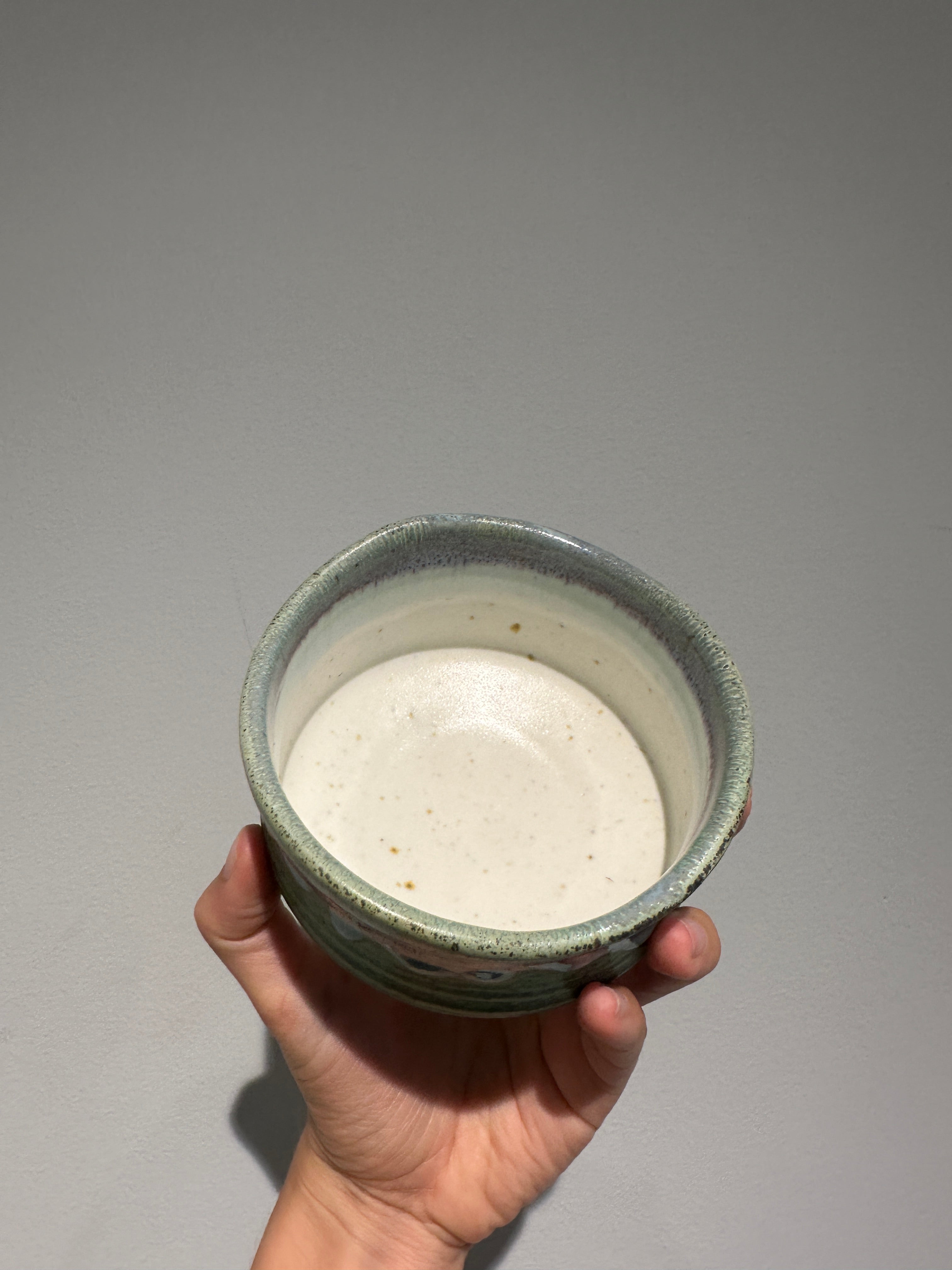 Matcha cup - Green and blue glaze, small