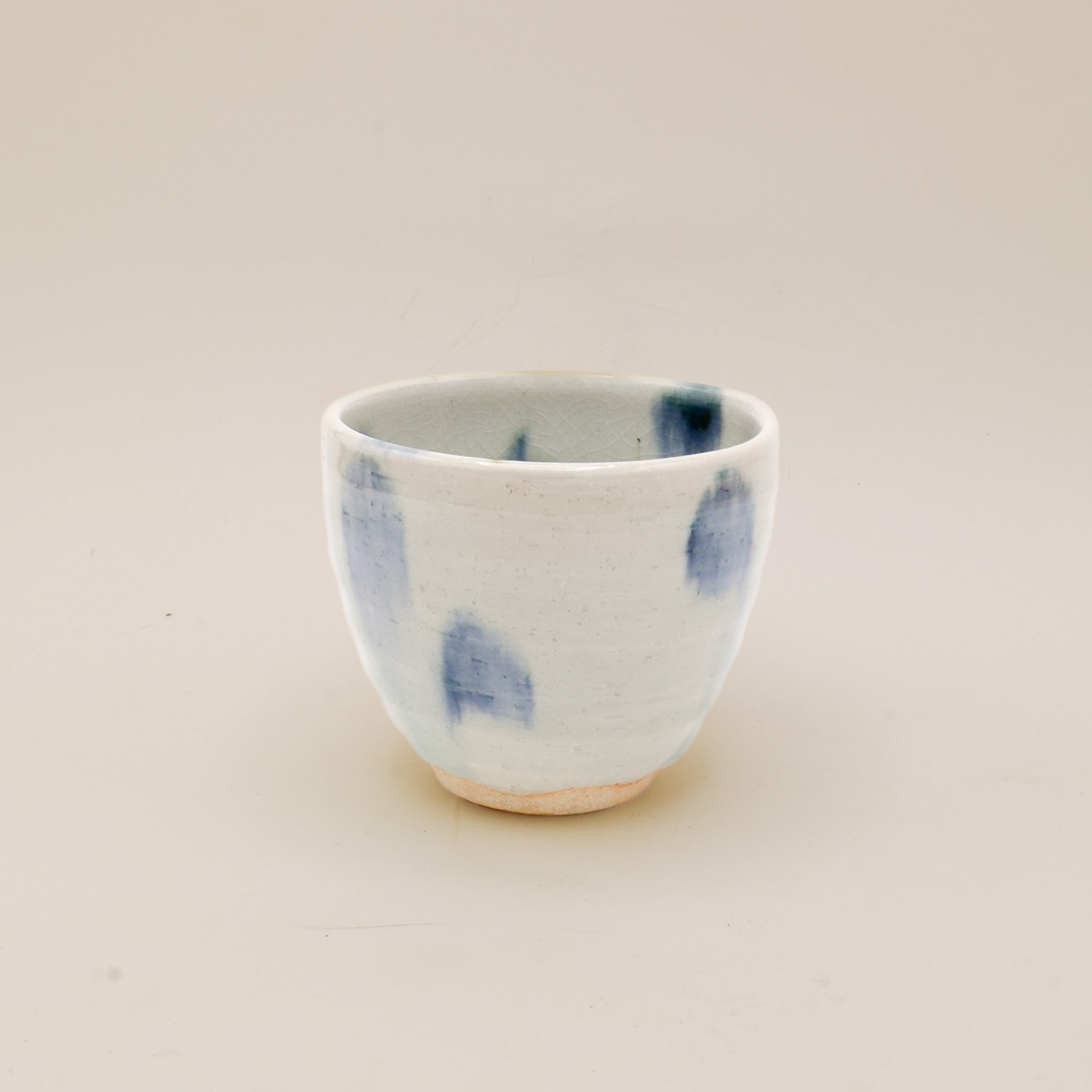 Japanese cup with blue spots