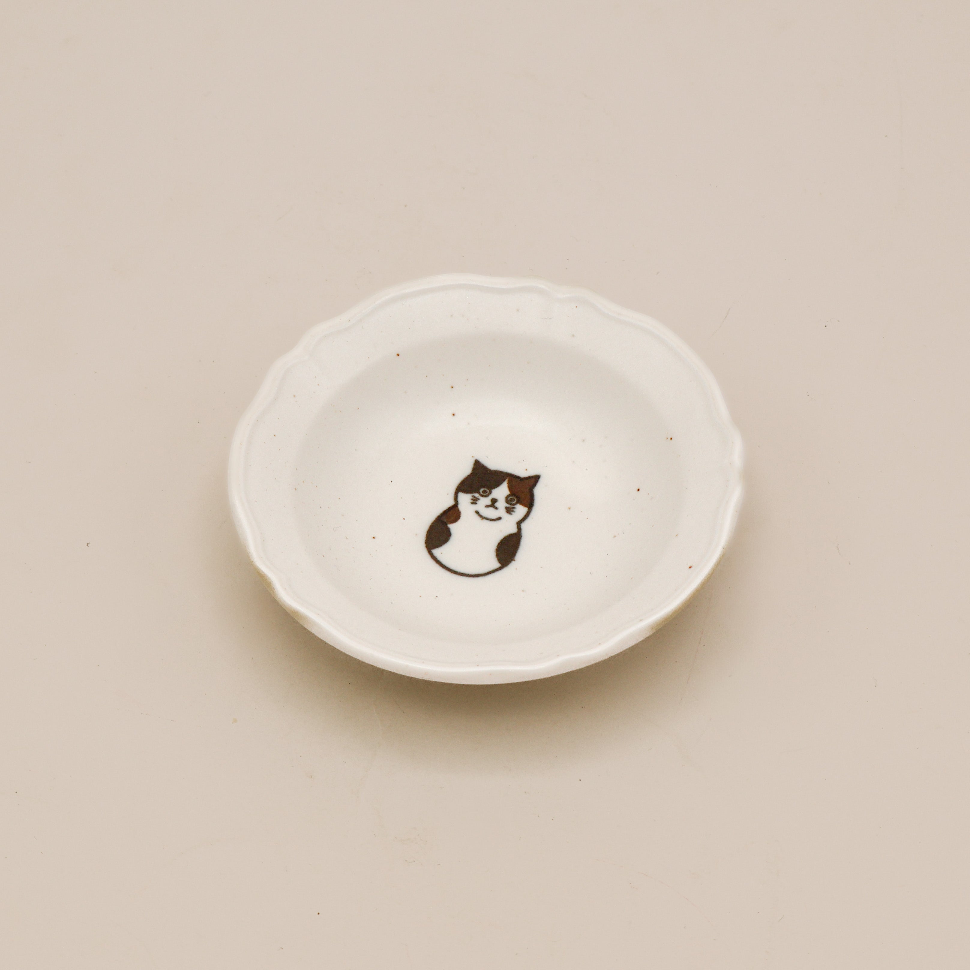 Hvid sojaskål med kat (flere varianter)