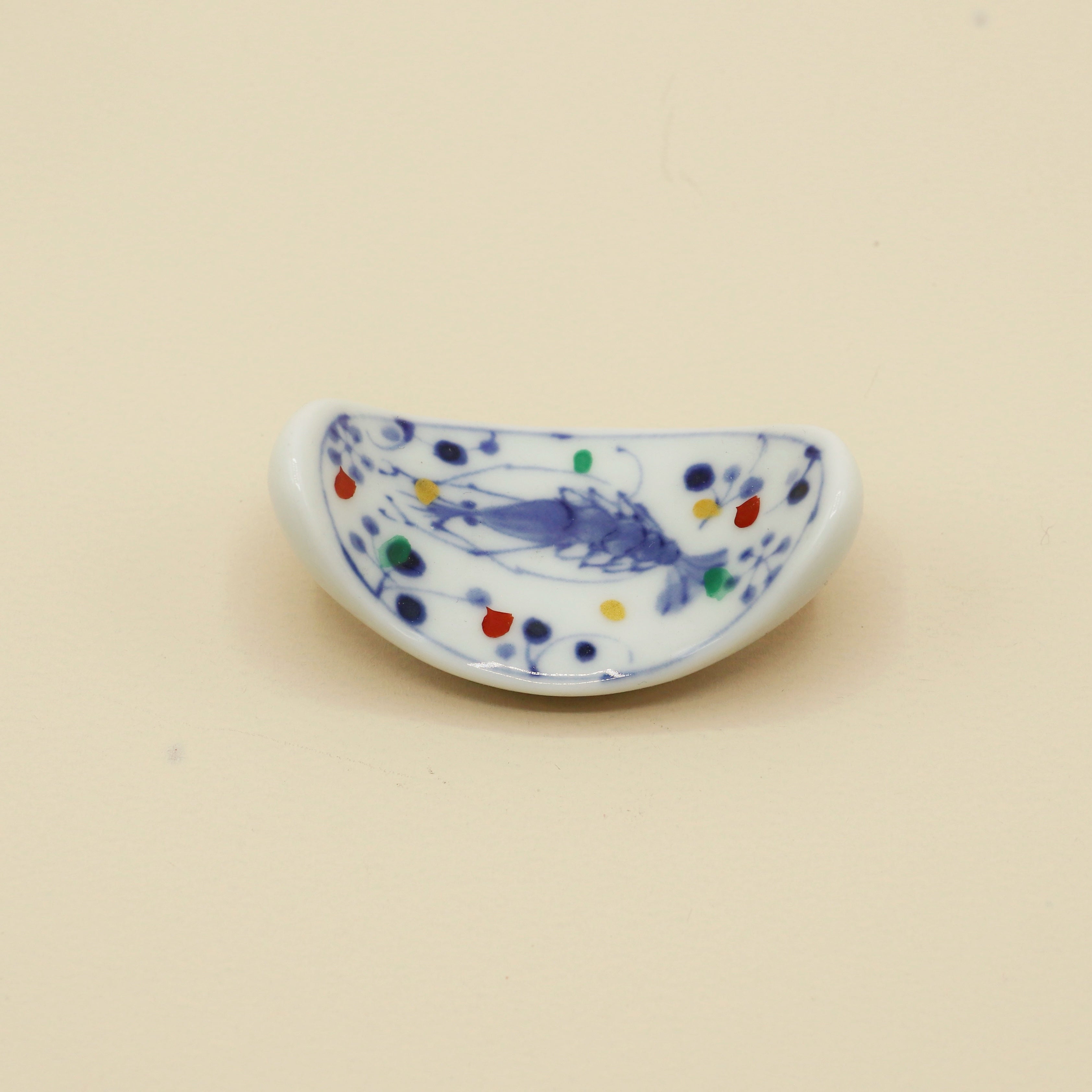 Chopstick holder - Japanese motif with shrimp