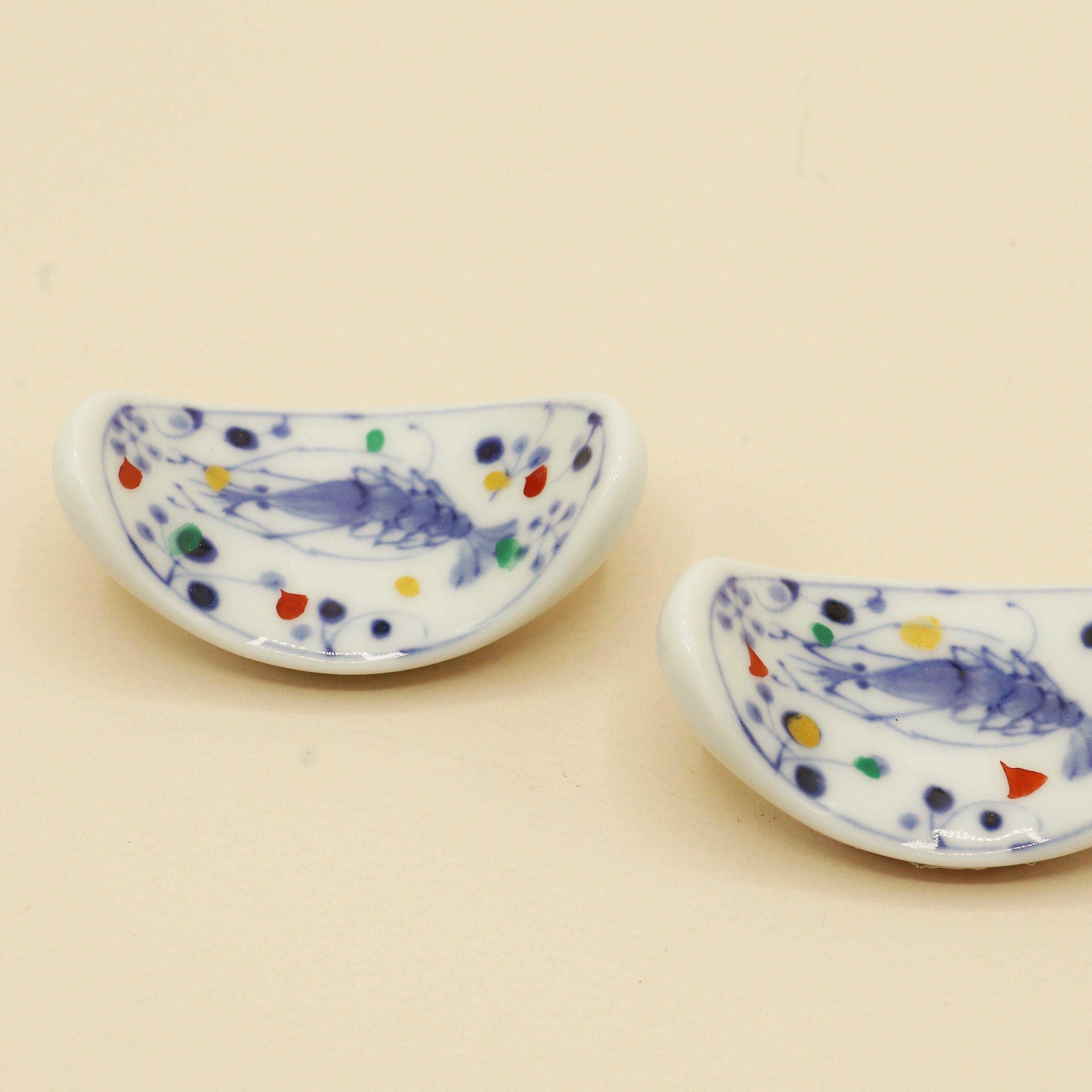 Chopstick holder - Japanese motif with shrimp