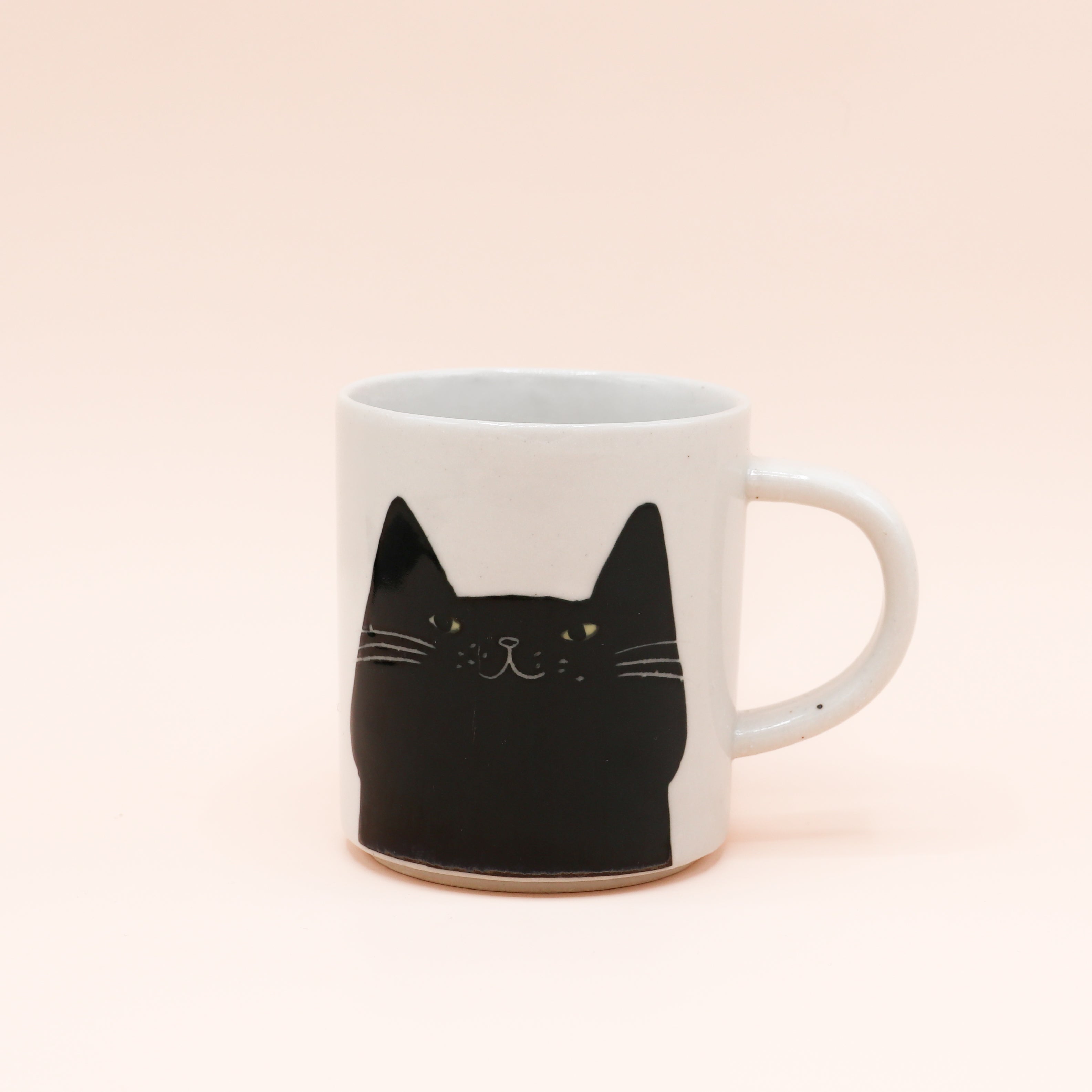 Håndlavede kopper med motiv af kat (2 varianter)