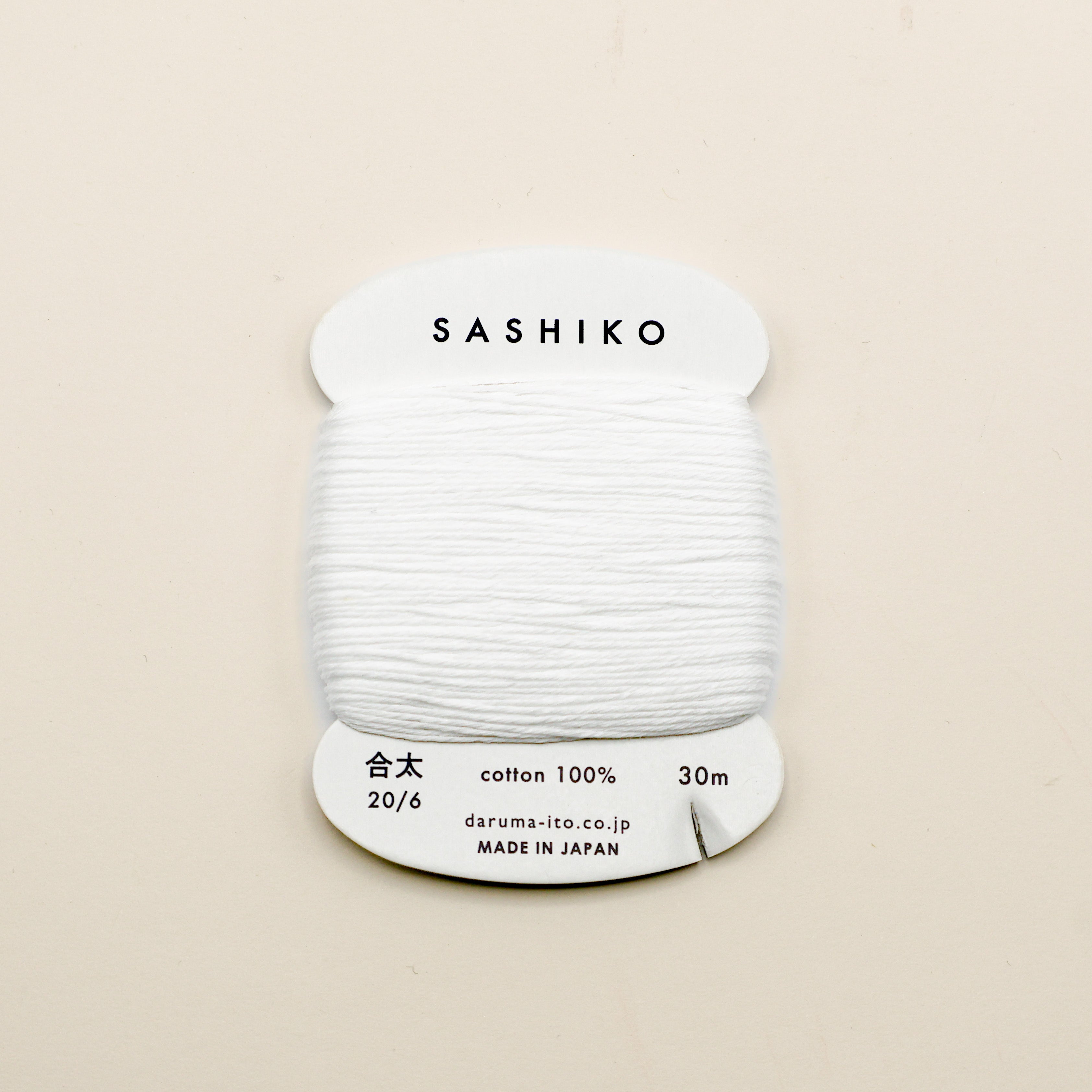 Sashiko tråd fra Daruma - Hvid / 201