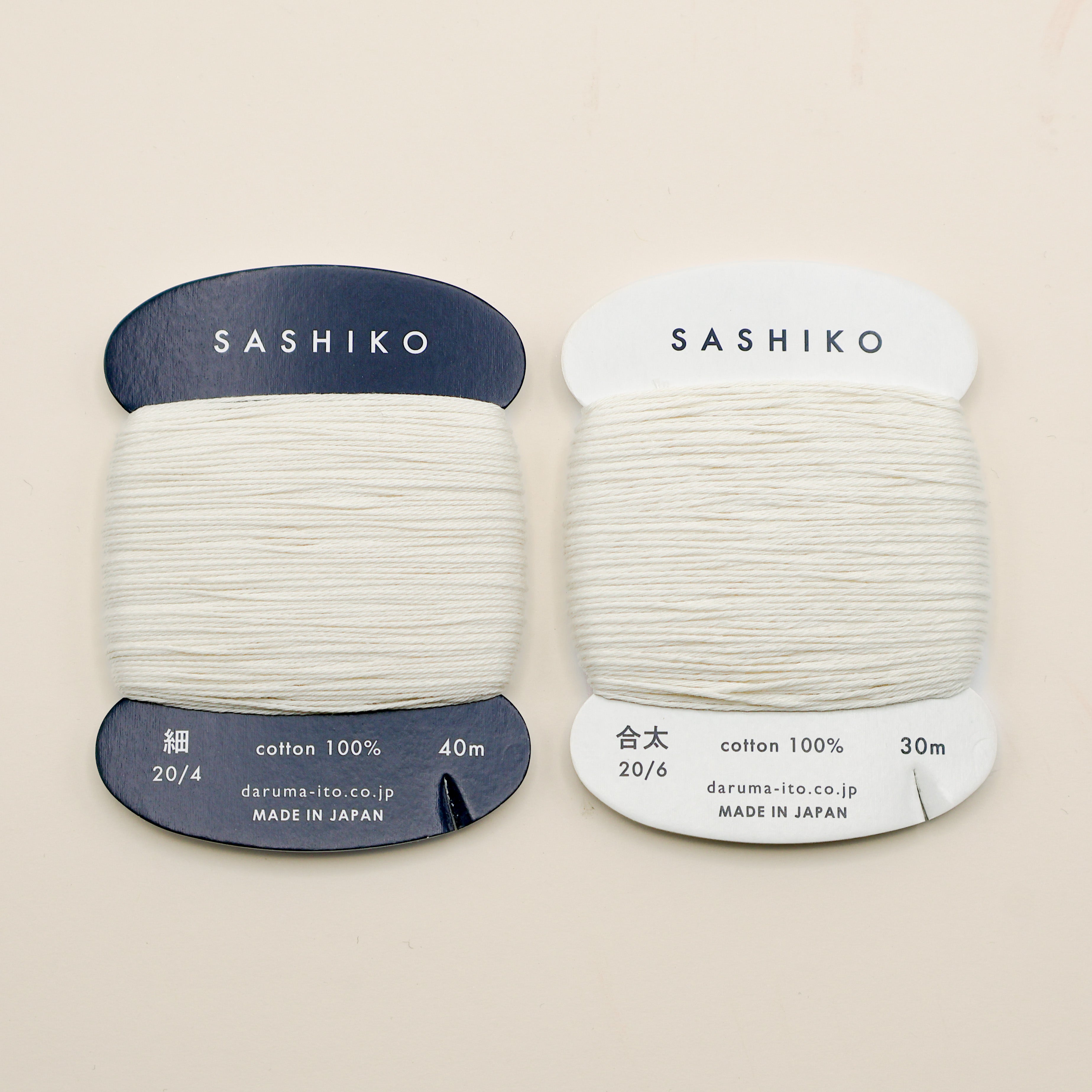 Sashiko tråd fra Daruma - Råhvid / 202