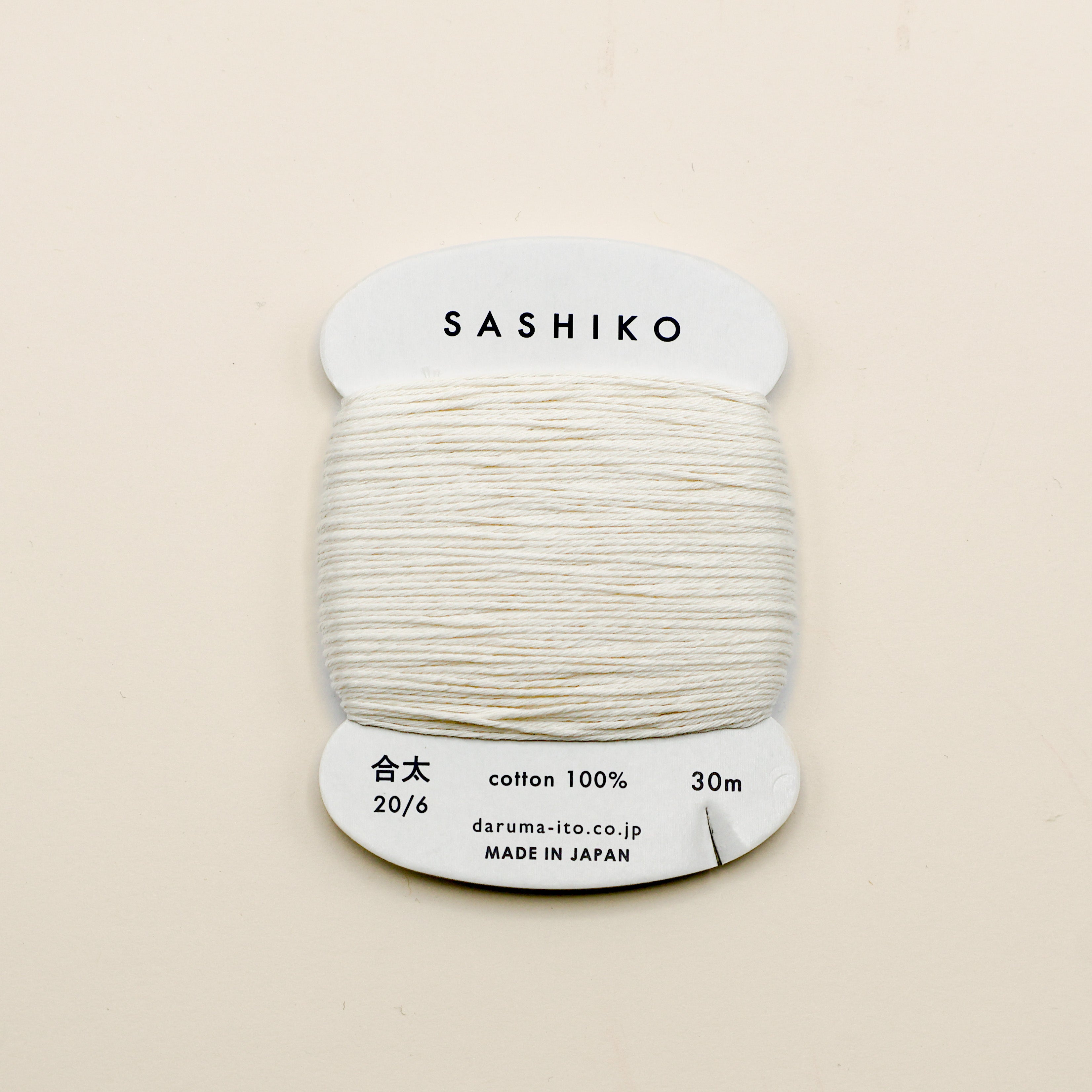 Sashiko tråd fra Daruma - Råhvid / 202
