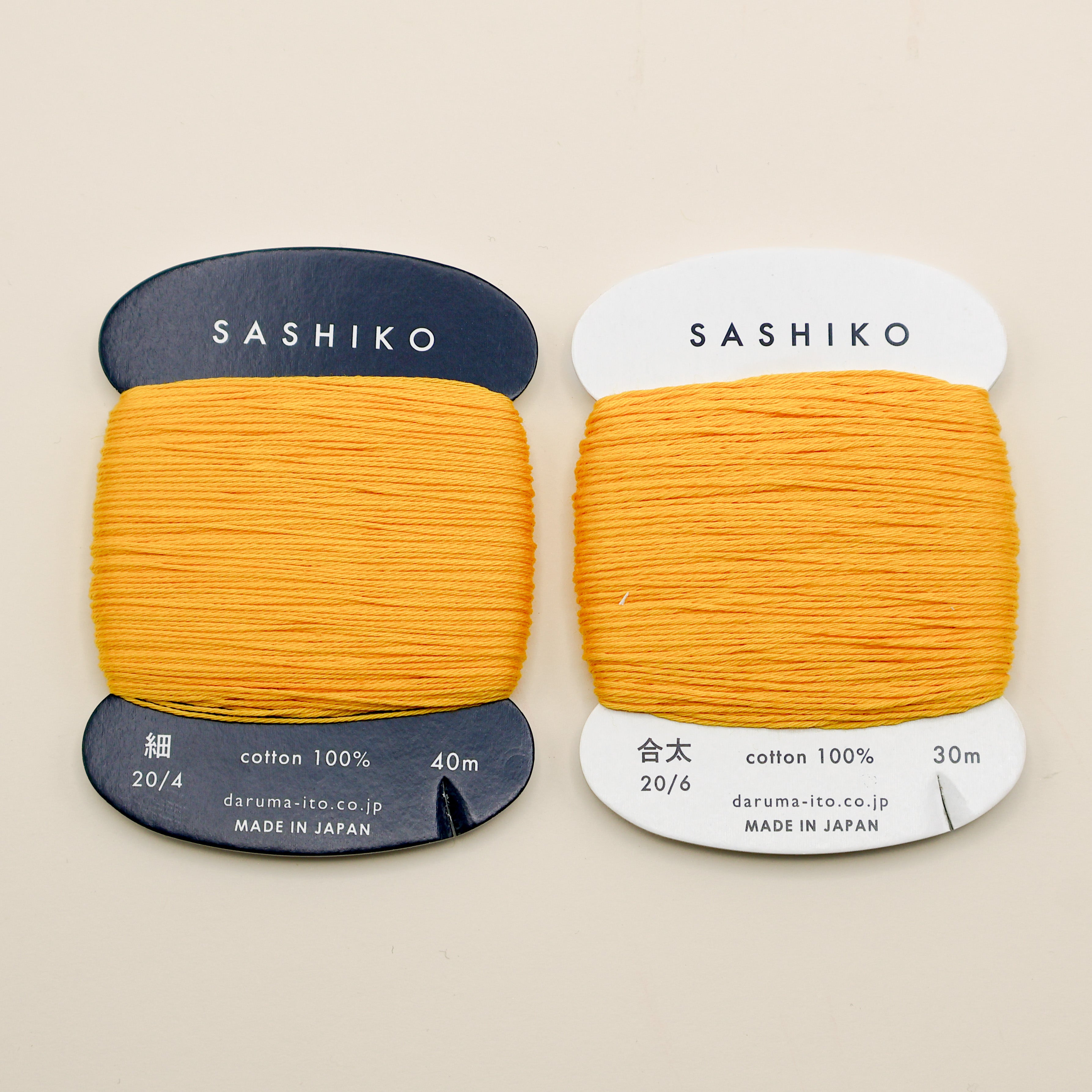 Sashiko tråd fra Daruma - Varm gul / 204