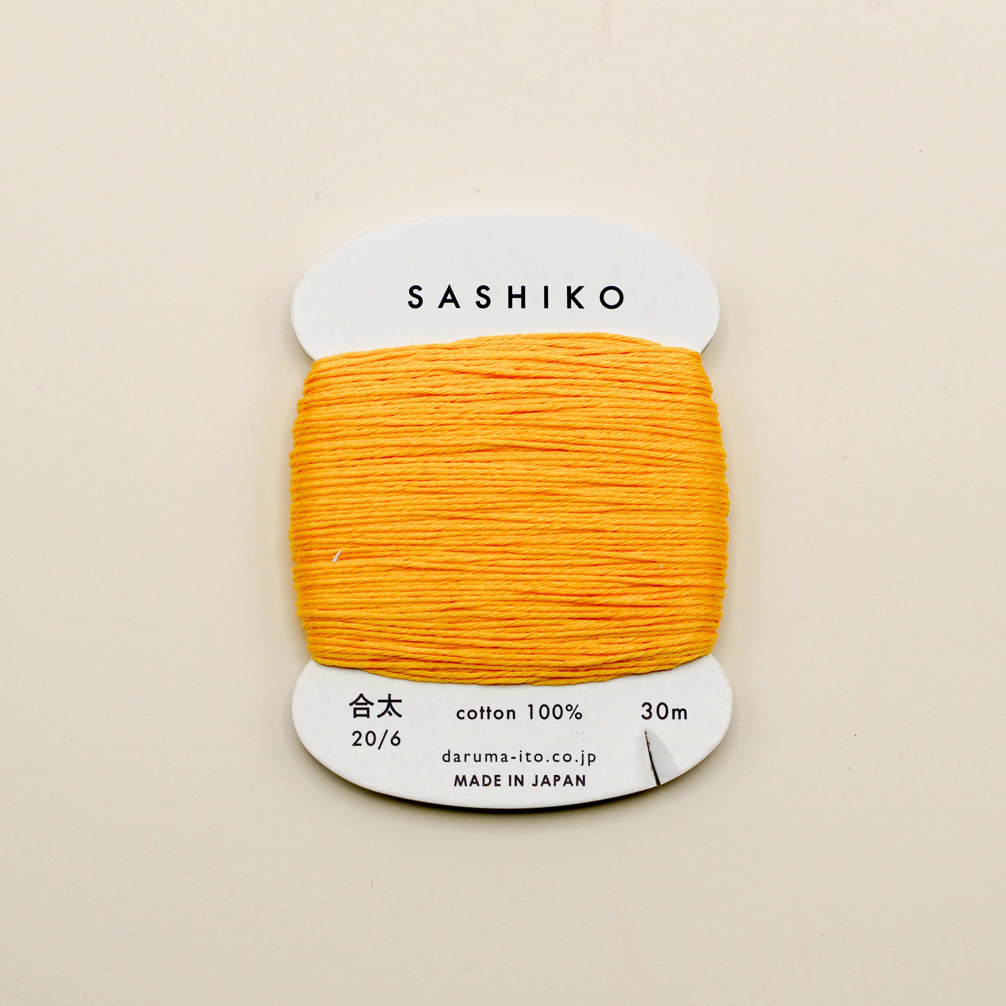 Sashiko tråd fra Daruma - Varm gul / 204