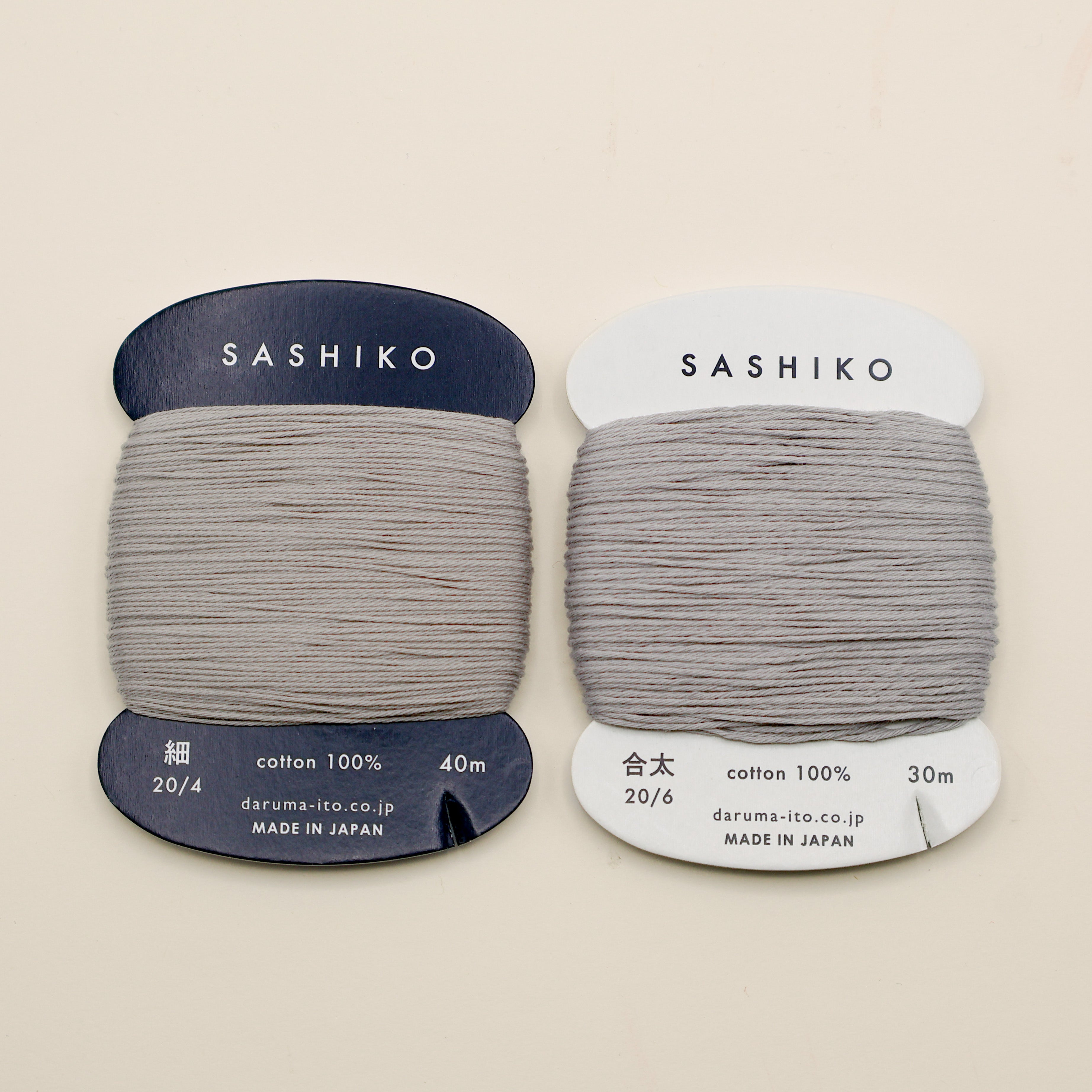 Sashiko tråd fra Daruma - Grå / 217