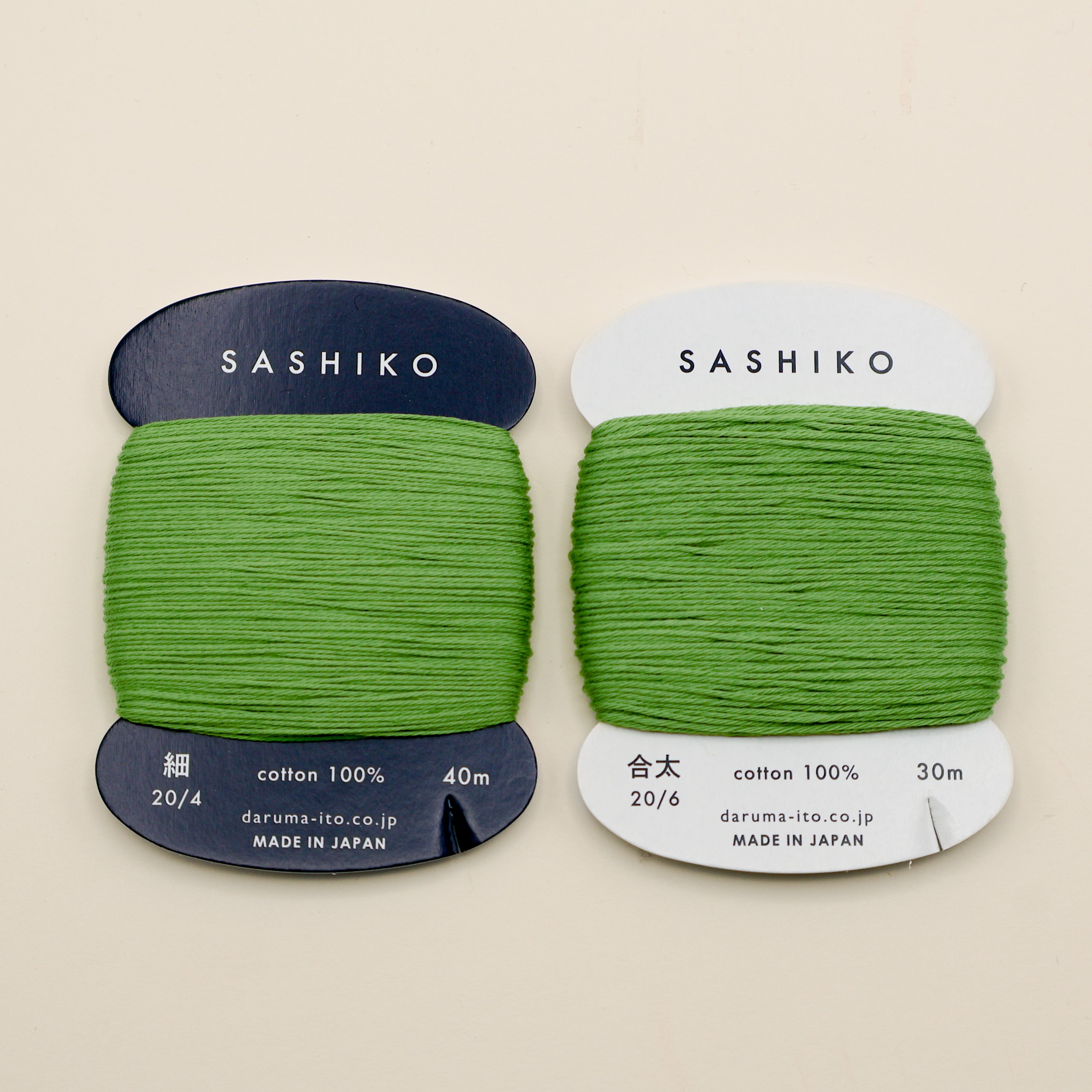 Sashiko tråd fra Daruma - Mos grøn / 227
