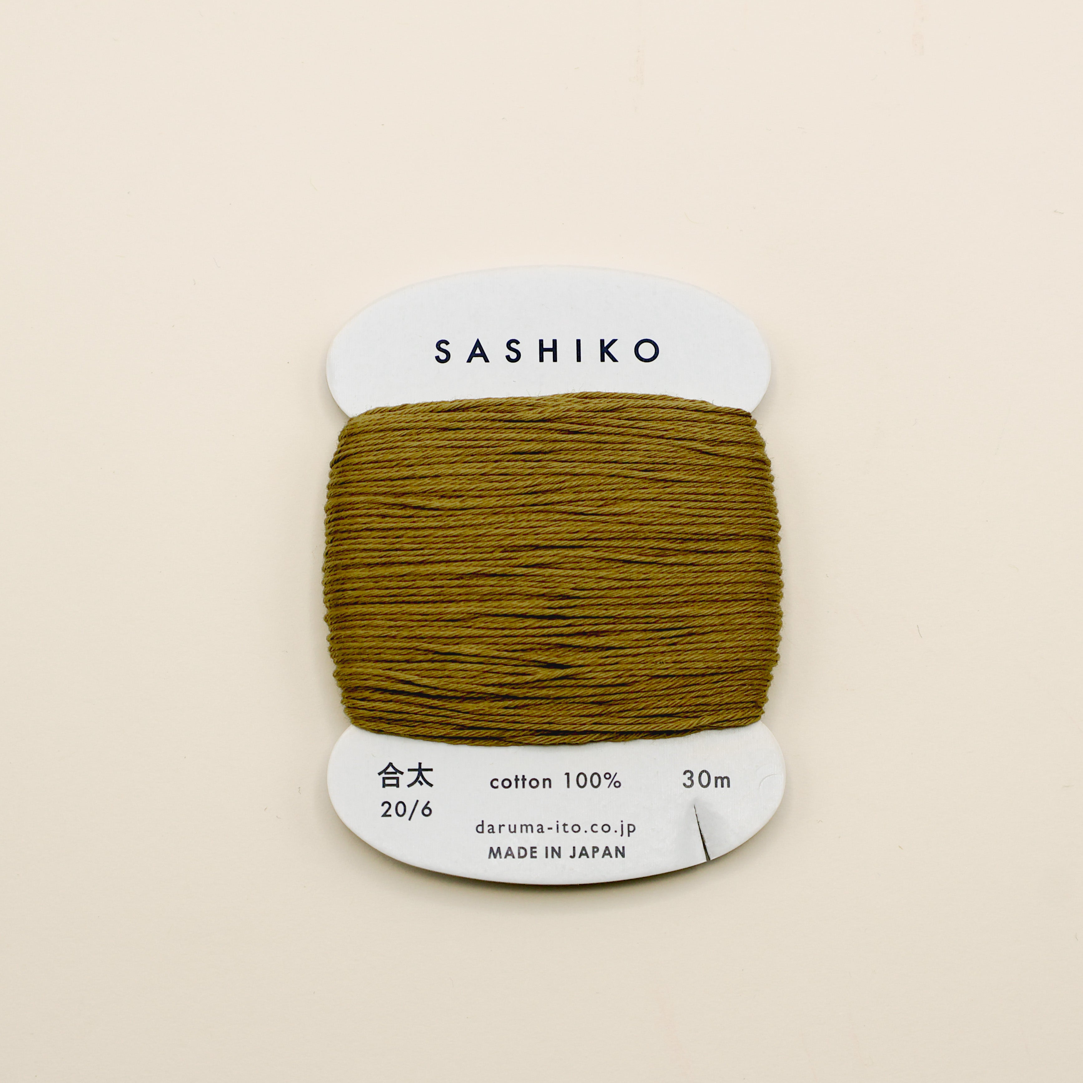 Sashiko tråd fra Daruma - Oliven grøn / 228