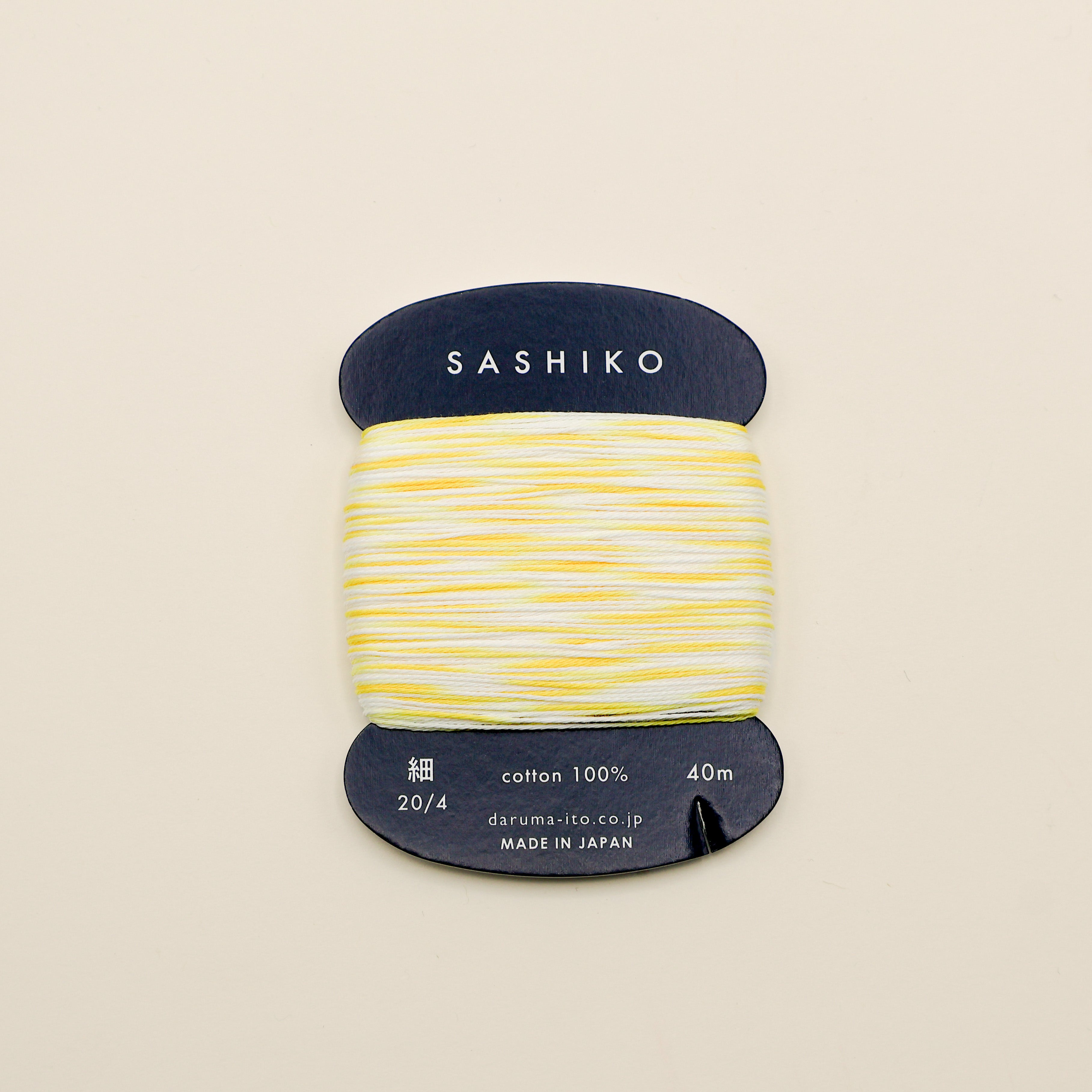 Sashiko KASURI tråd fra Daruma - Lemon Squash / 303
