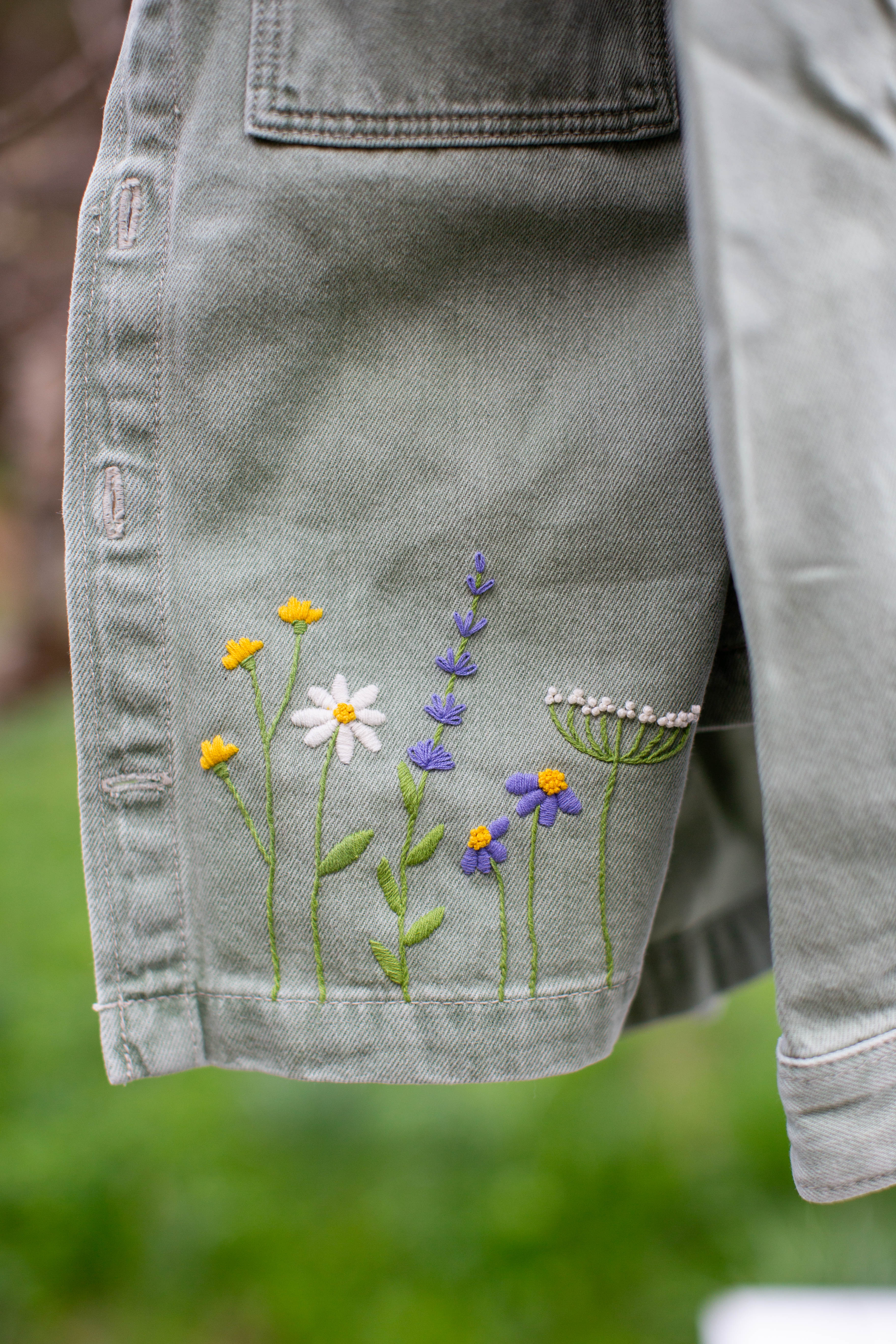Maternity embroidery with Mender Society