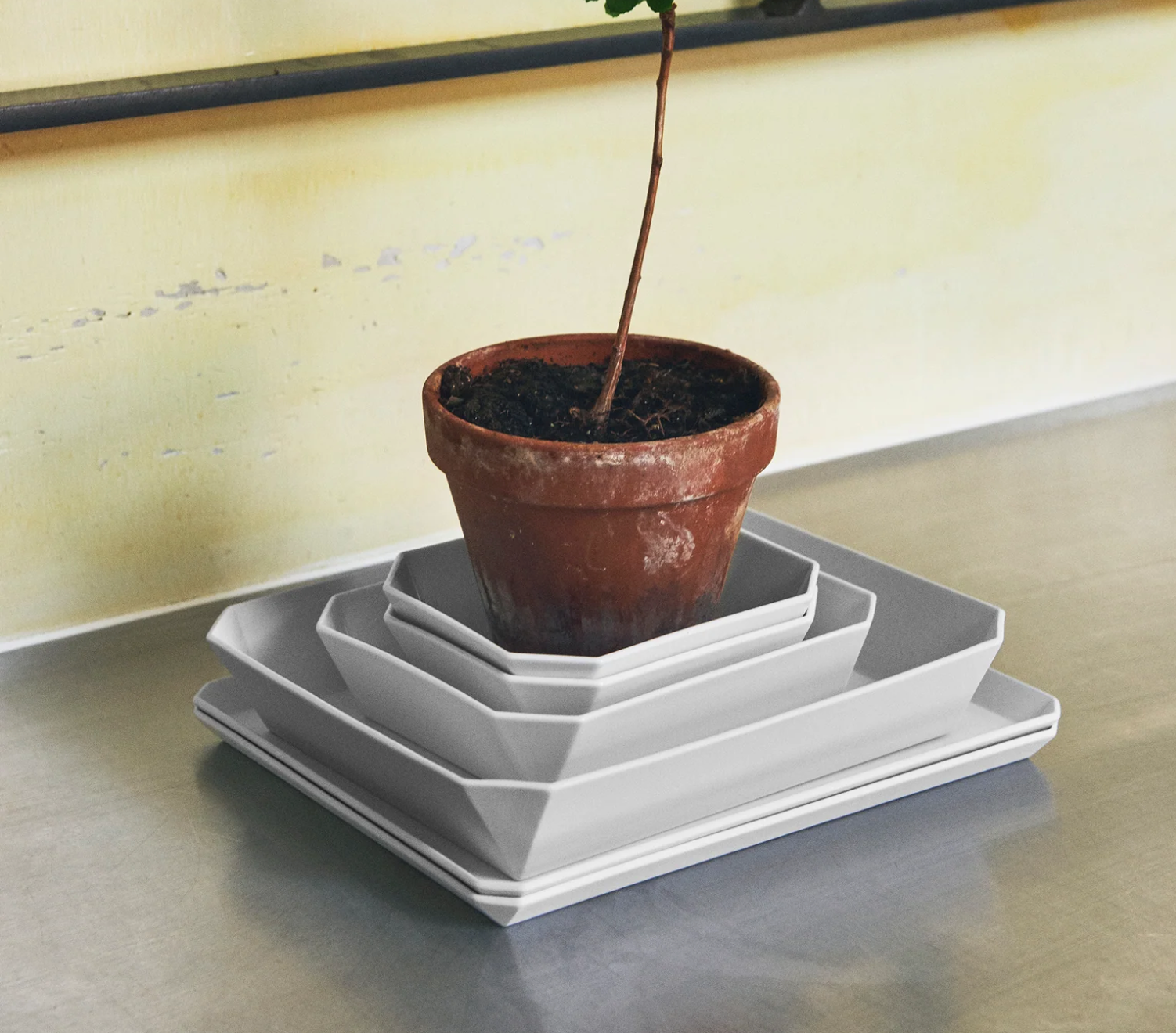 TY Square Bowl Unglazed Grey 184