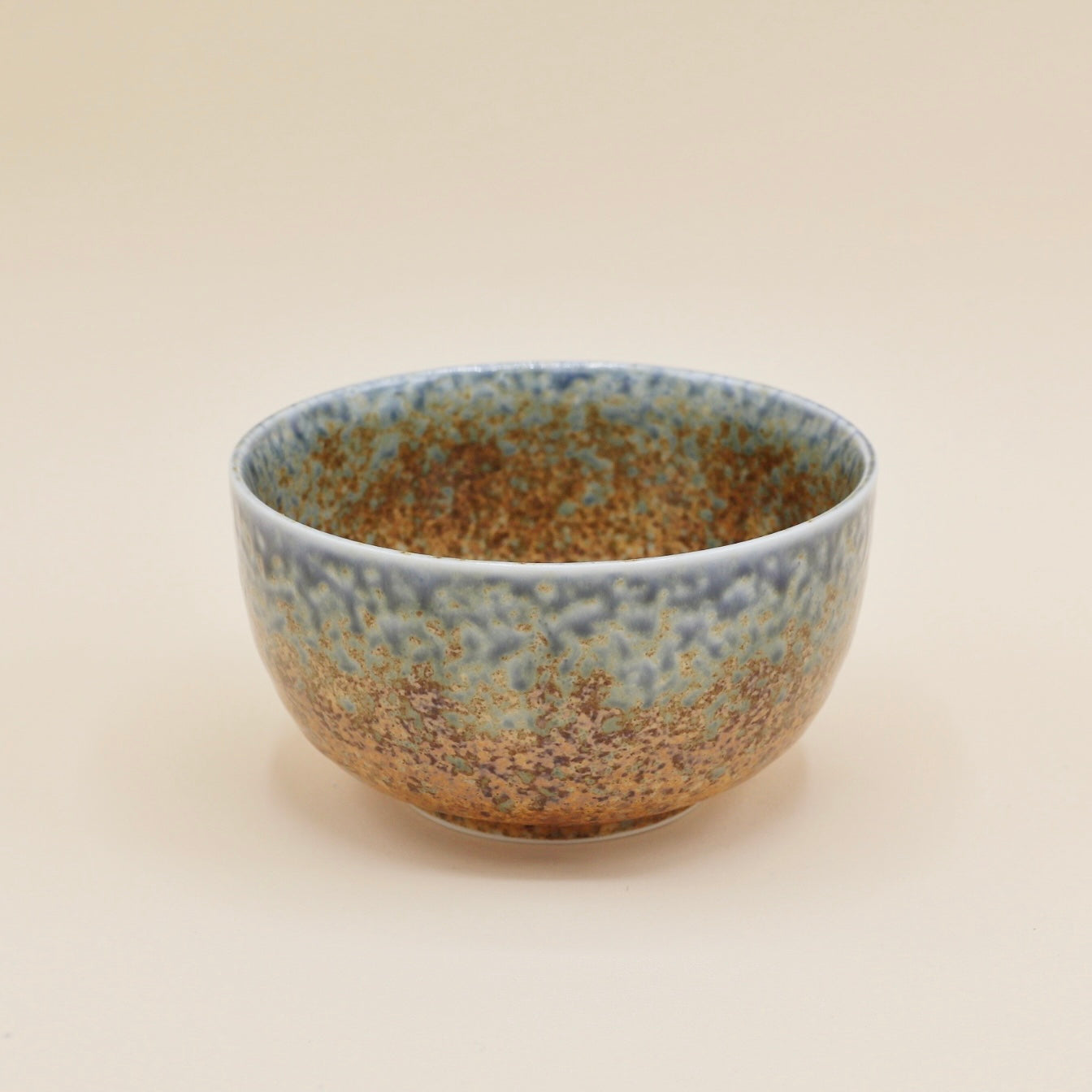 Ombre - Matcha bowl with brown and blue glaze Ø13
