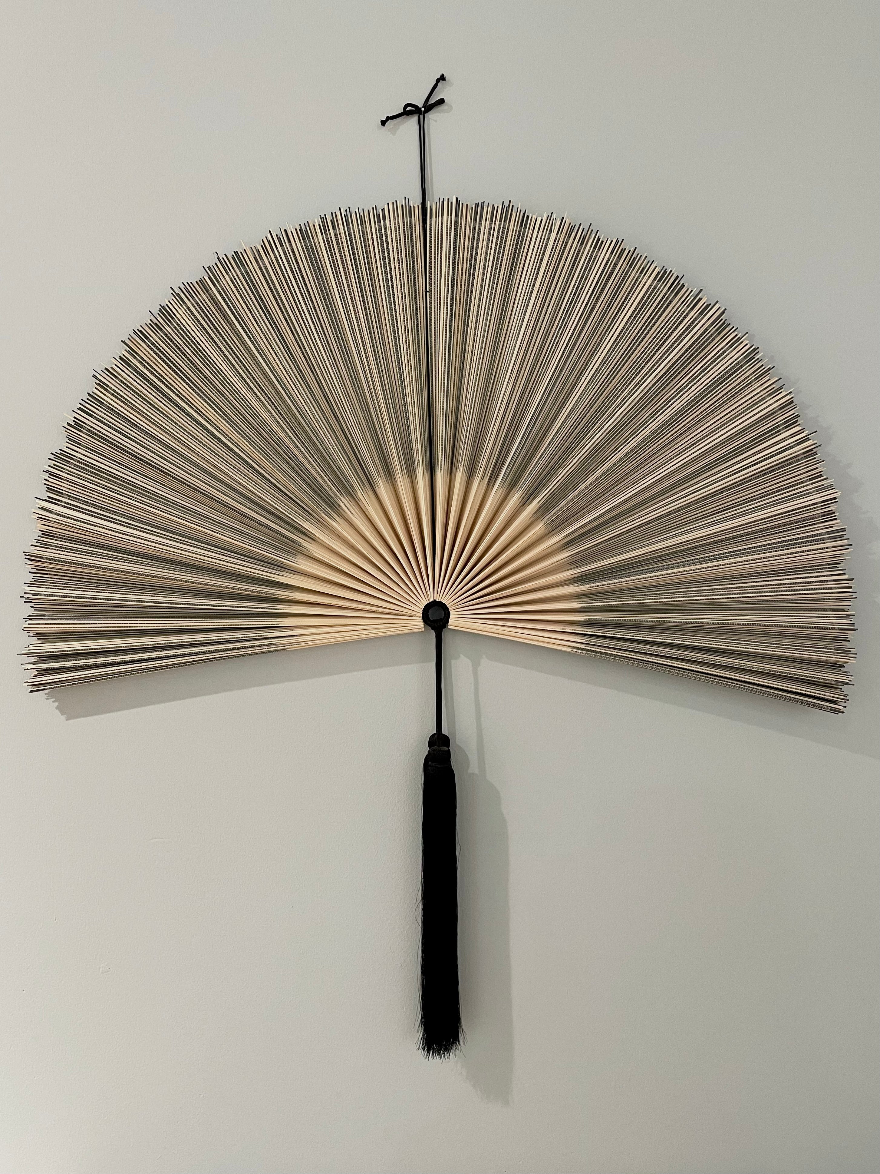 Yume fan - Natural and blue-grey