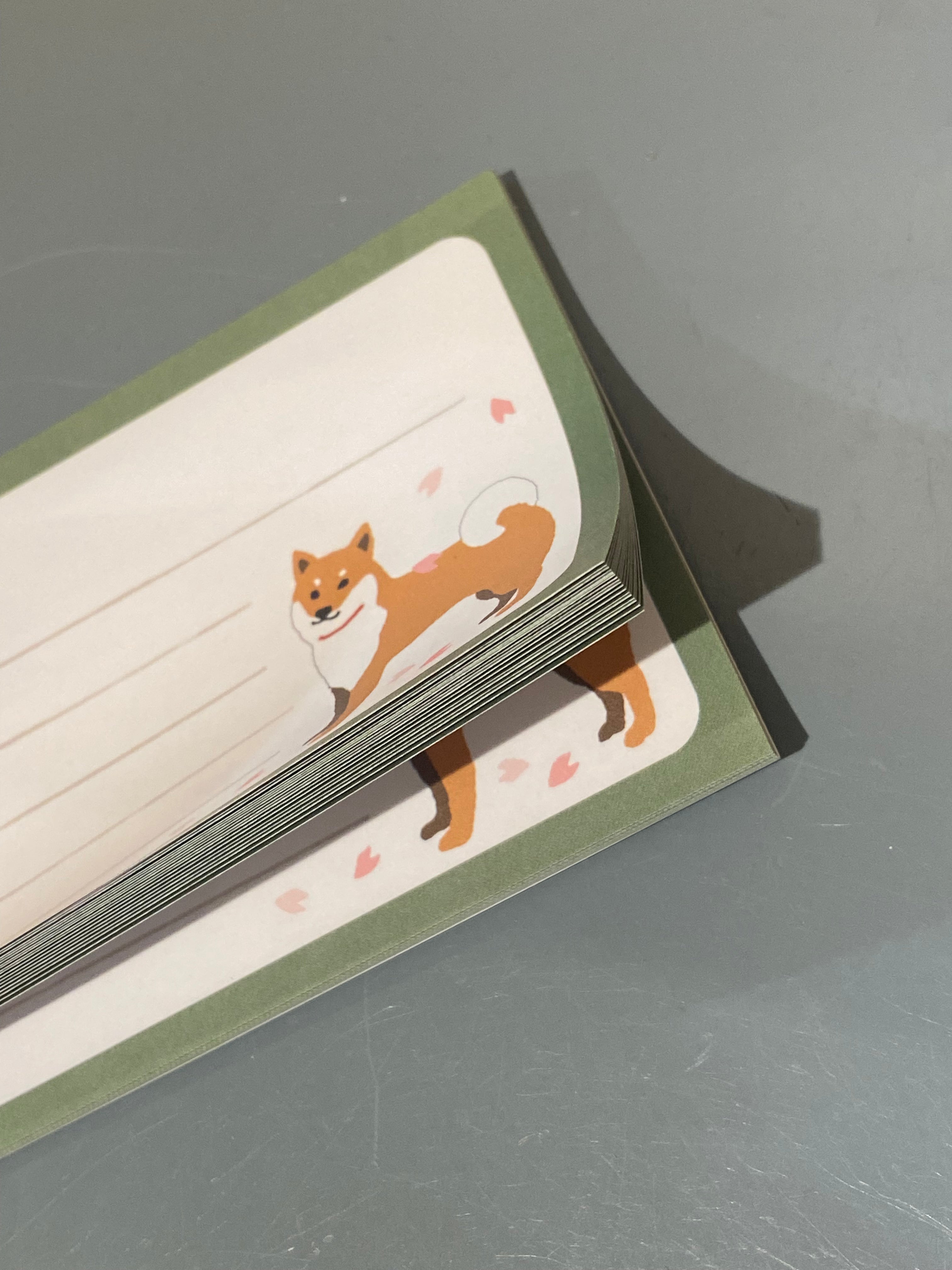 Post it, Shiba and cherry blossoms - large