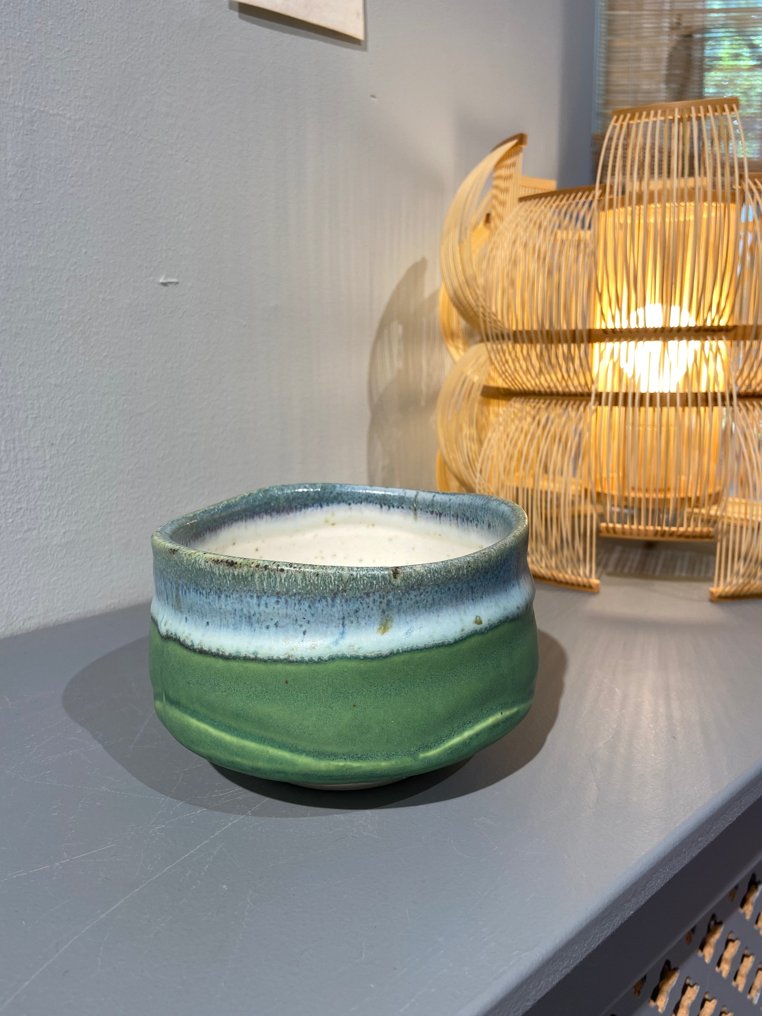 Matcha cup - Green and blue glaze
