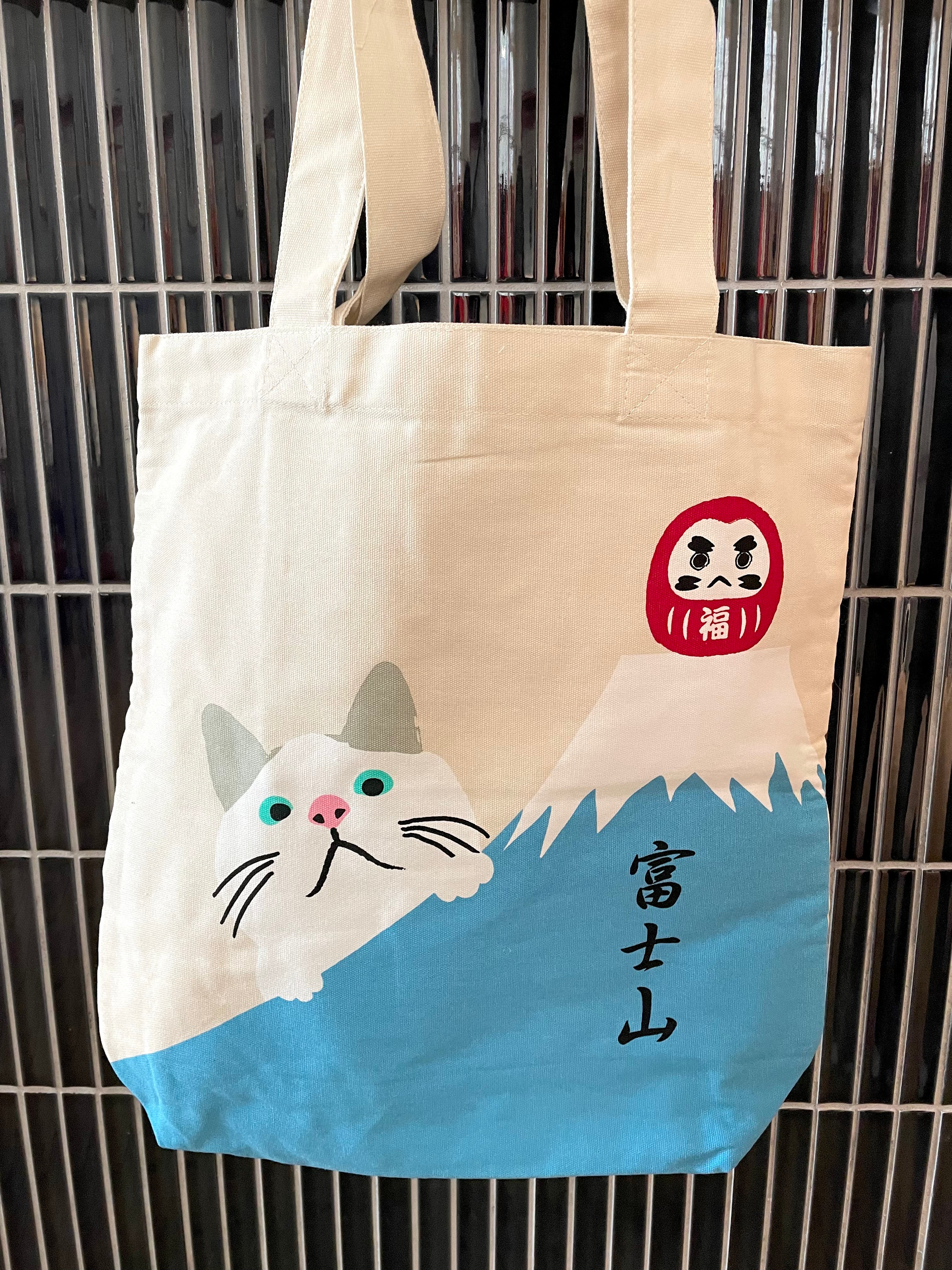 Tote bag daruma og kat