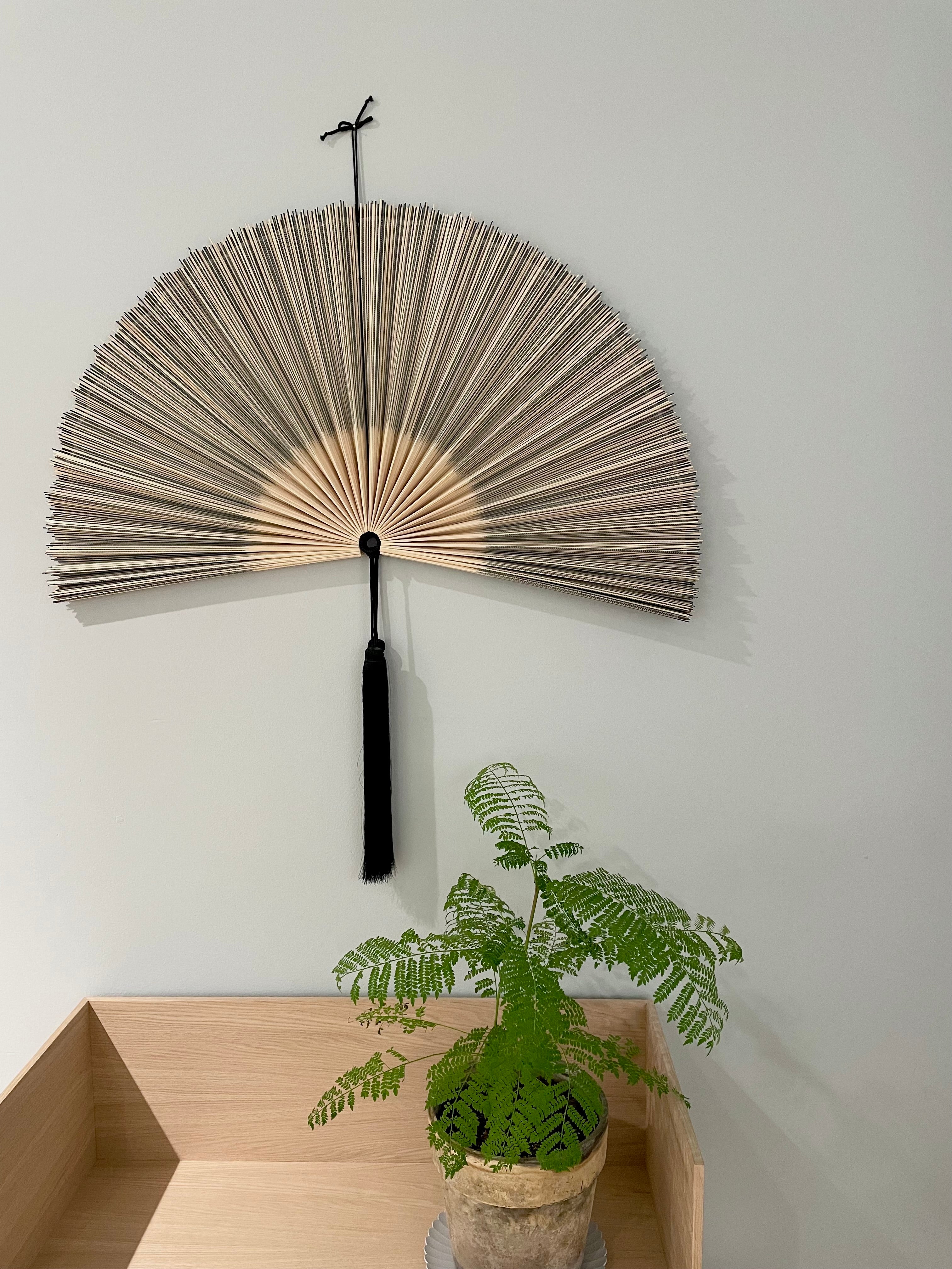 Yume fan - Natural and blue-grey