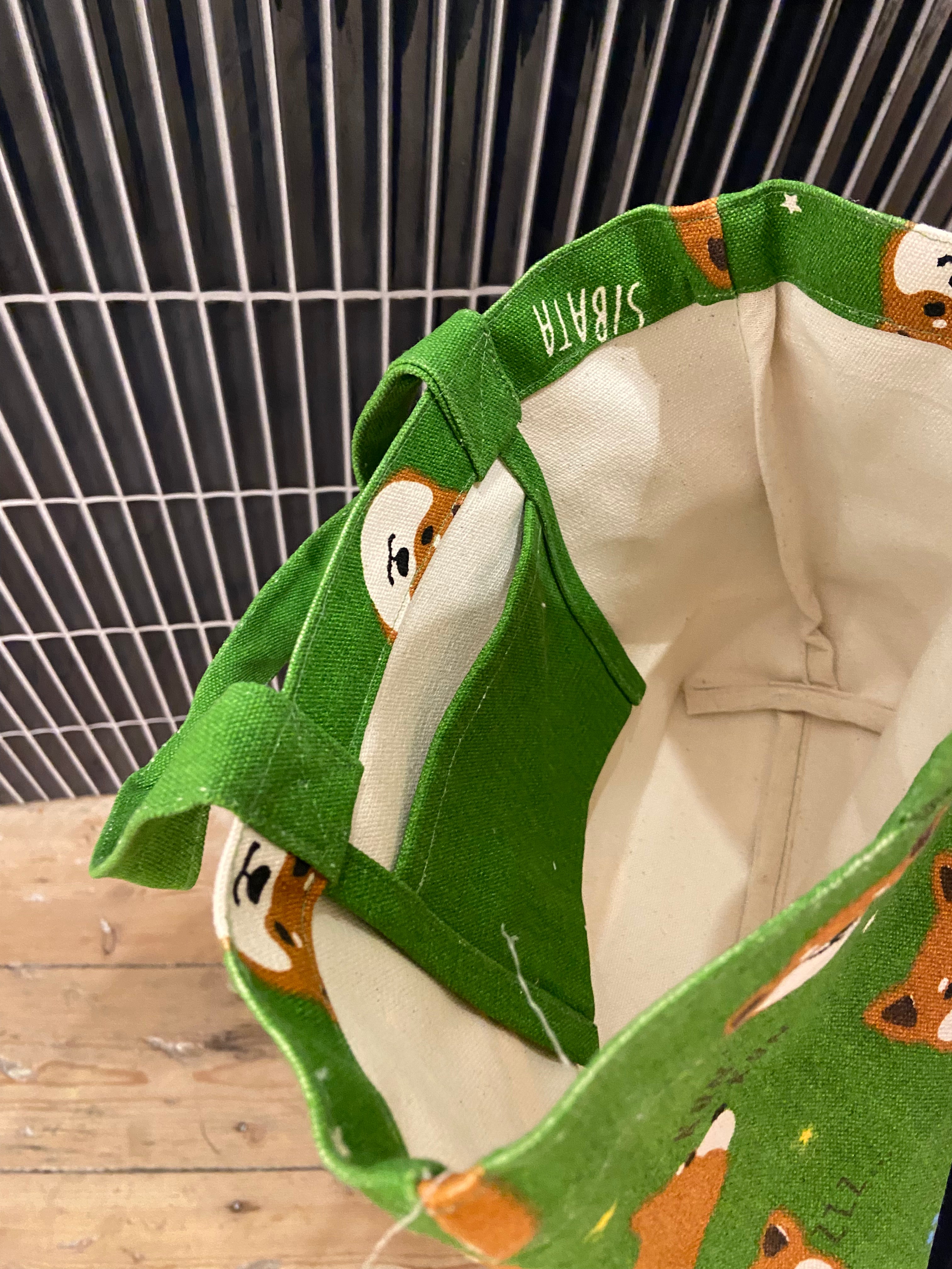 Bag with Shiba, green