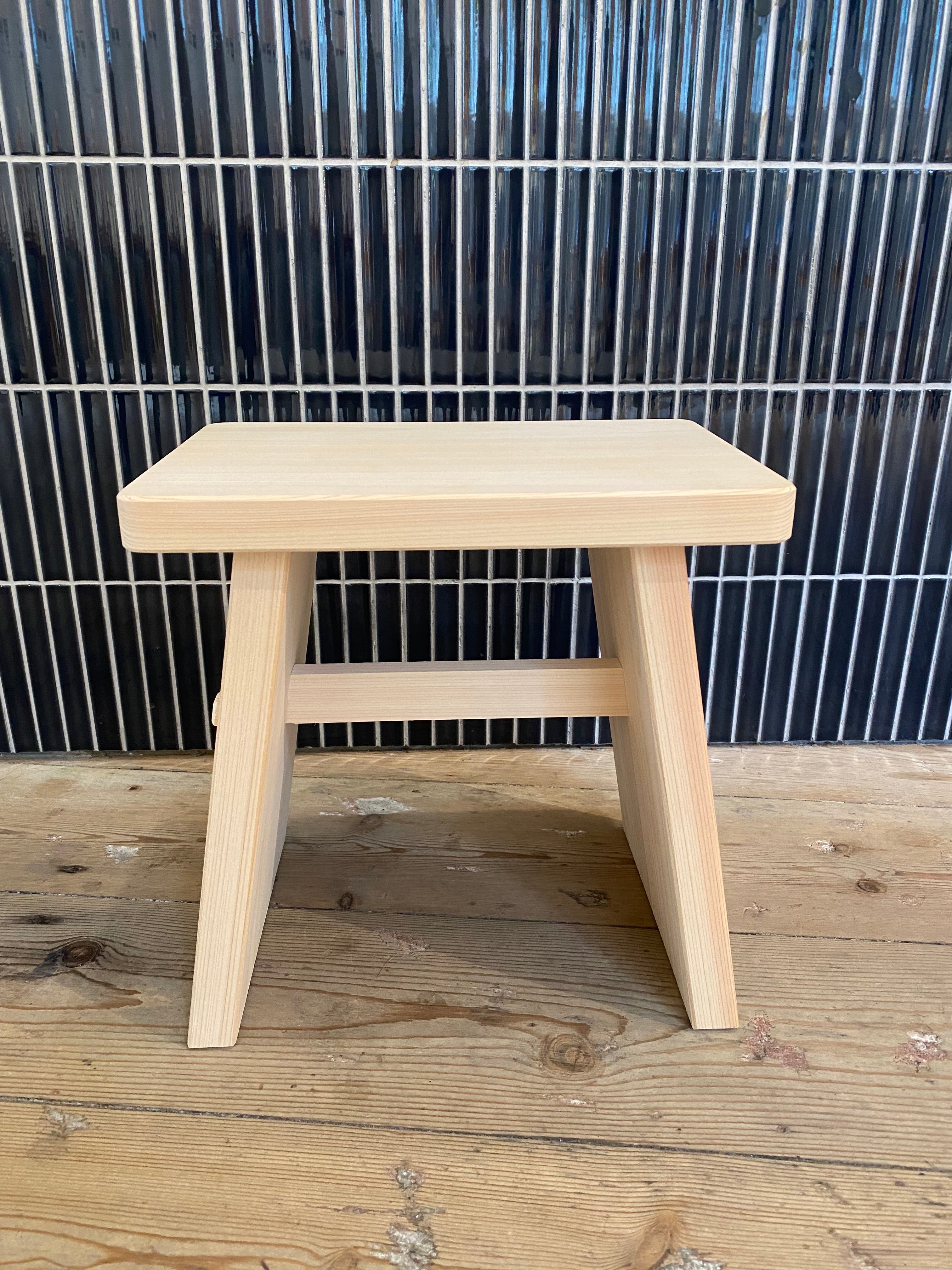 Small Japanese stools in hinoki wood