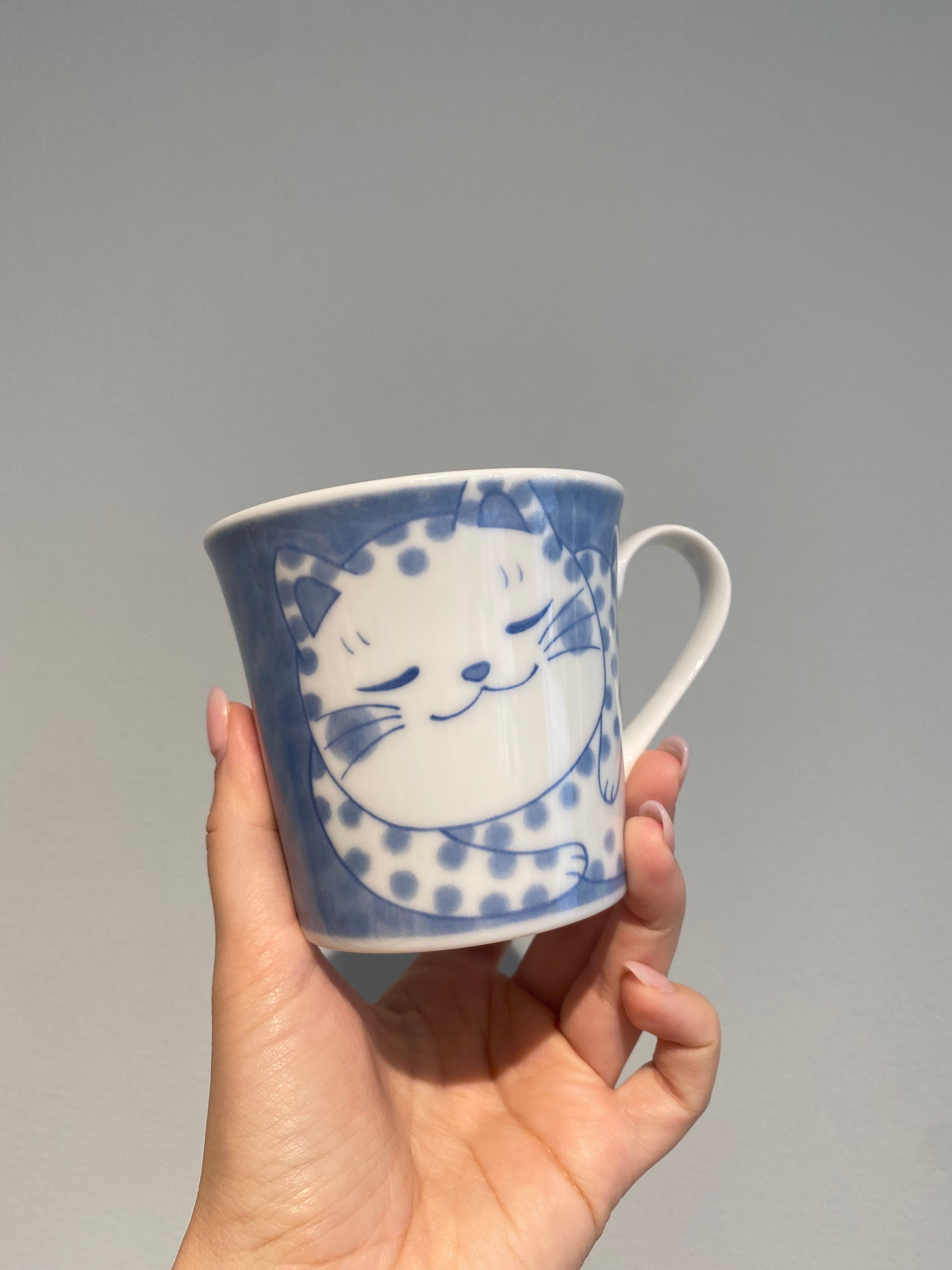 Fat Cat - cat cup dotted