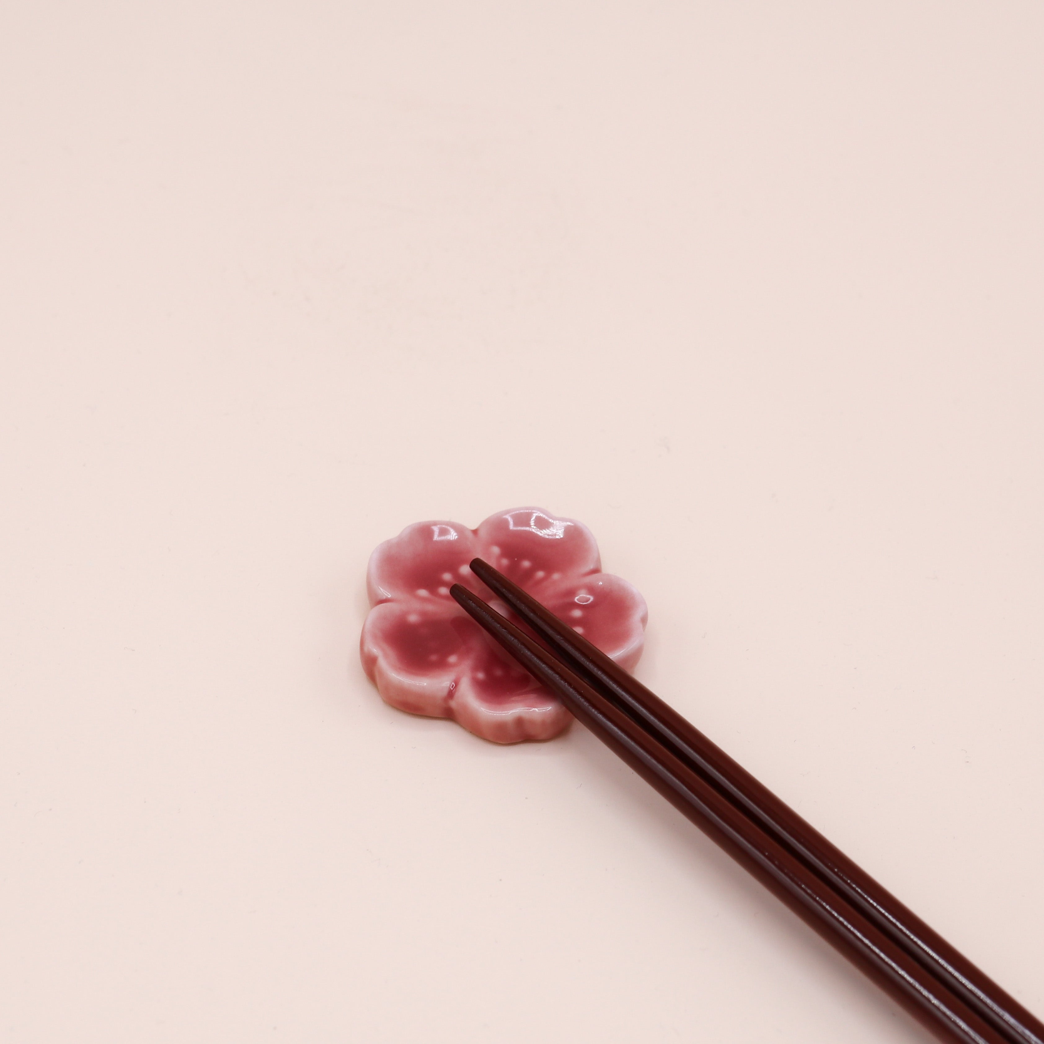 Chopstick holder - Sakura flower, dark pink