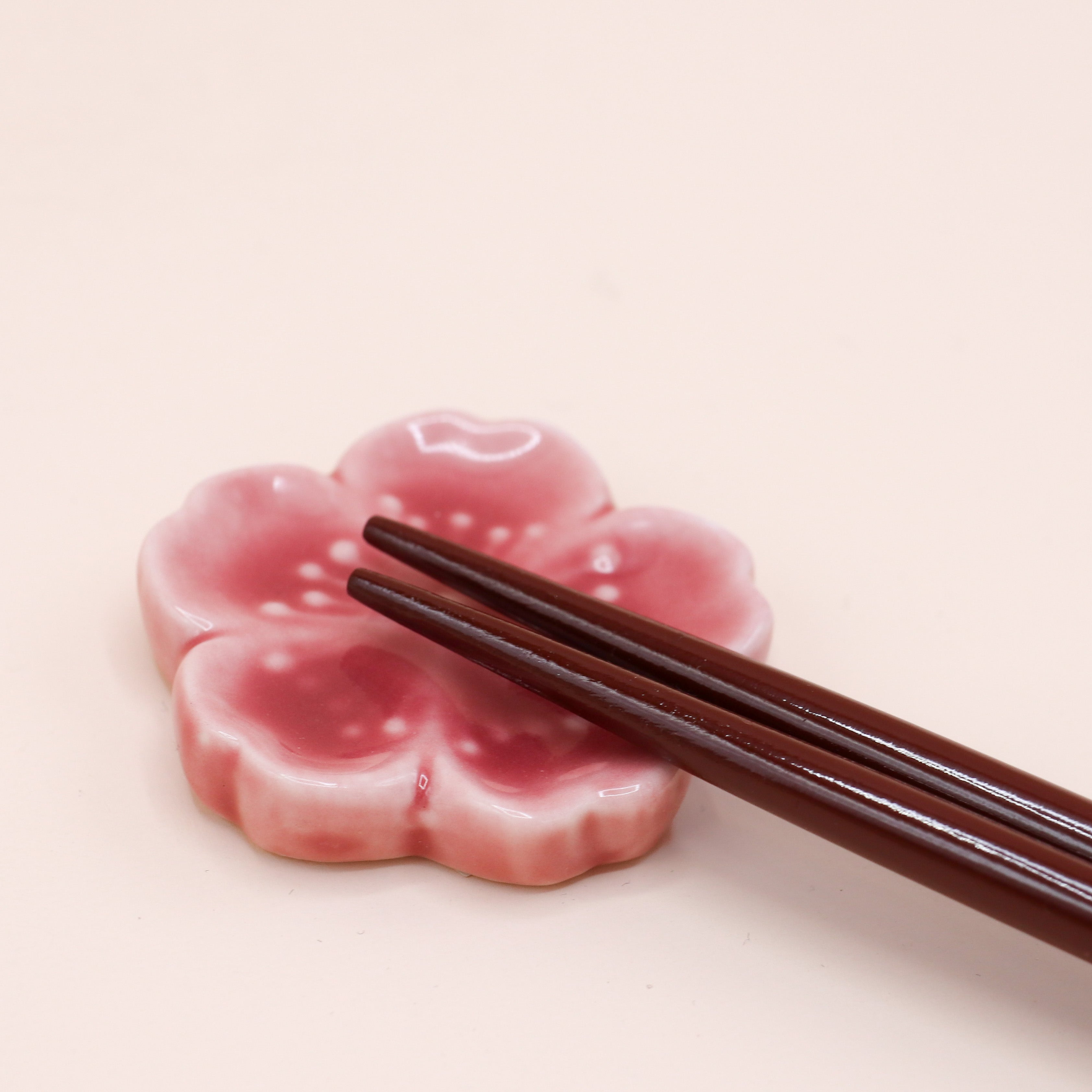 Chopstick holder - Sakura flower, dark pink