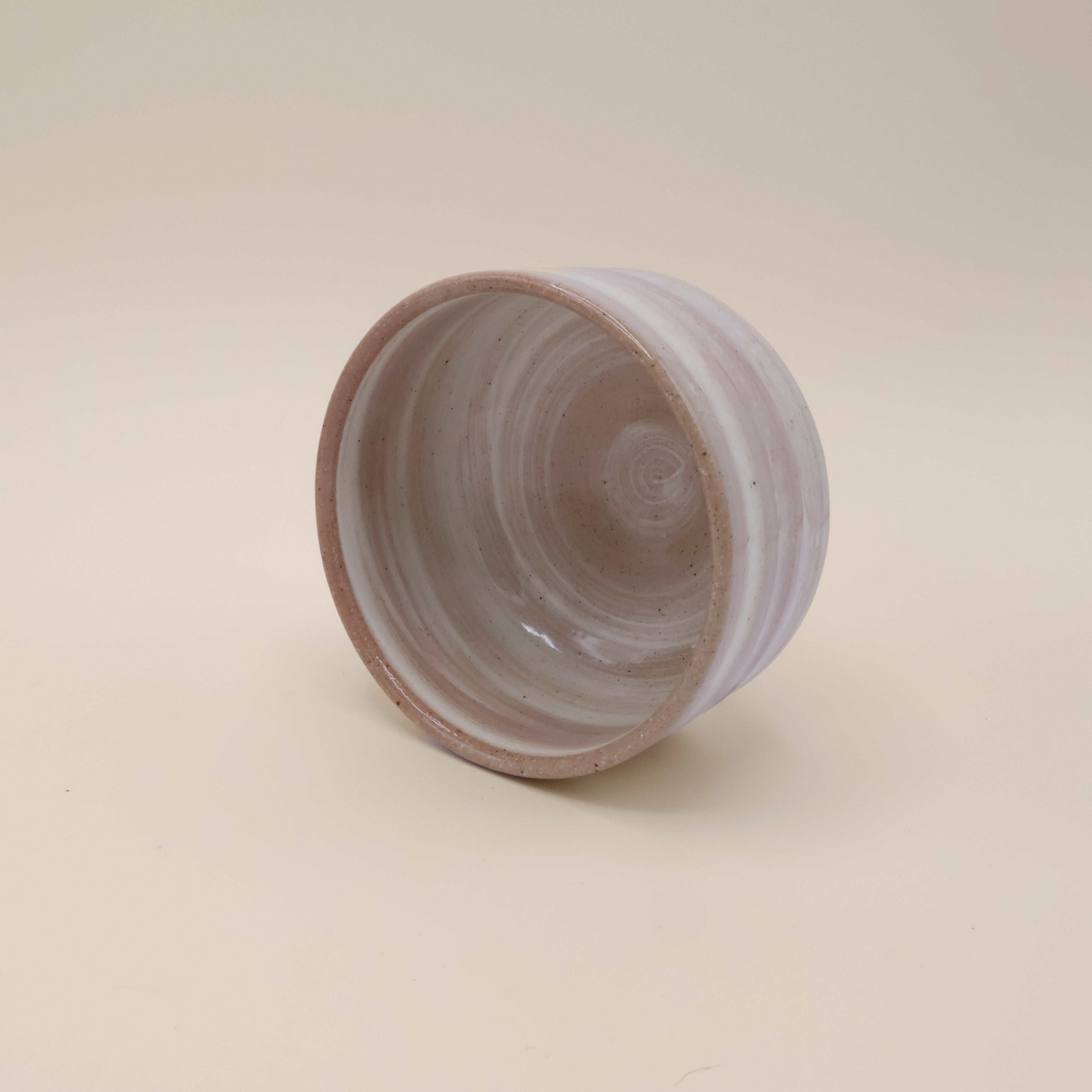 Matchakop - Lyserød og hvid stribet