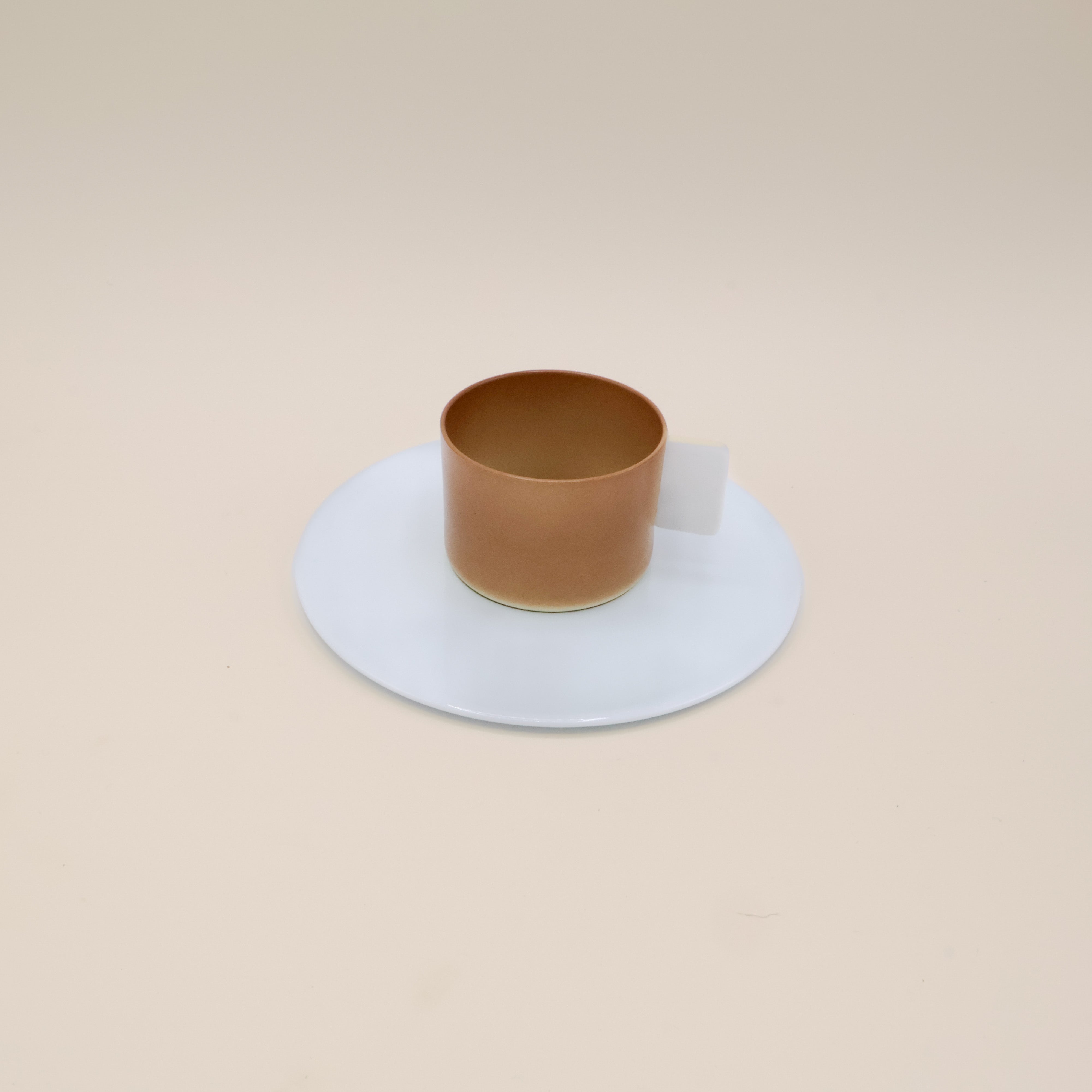 Arita - S&amp;B Coffee Cup and Saucer Light Brown