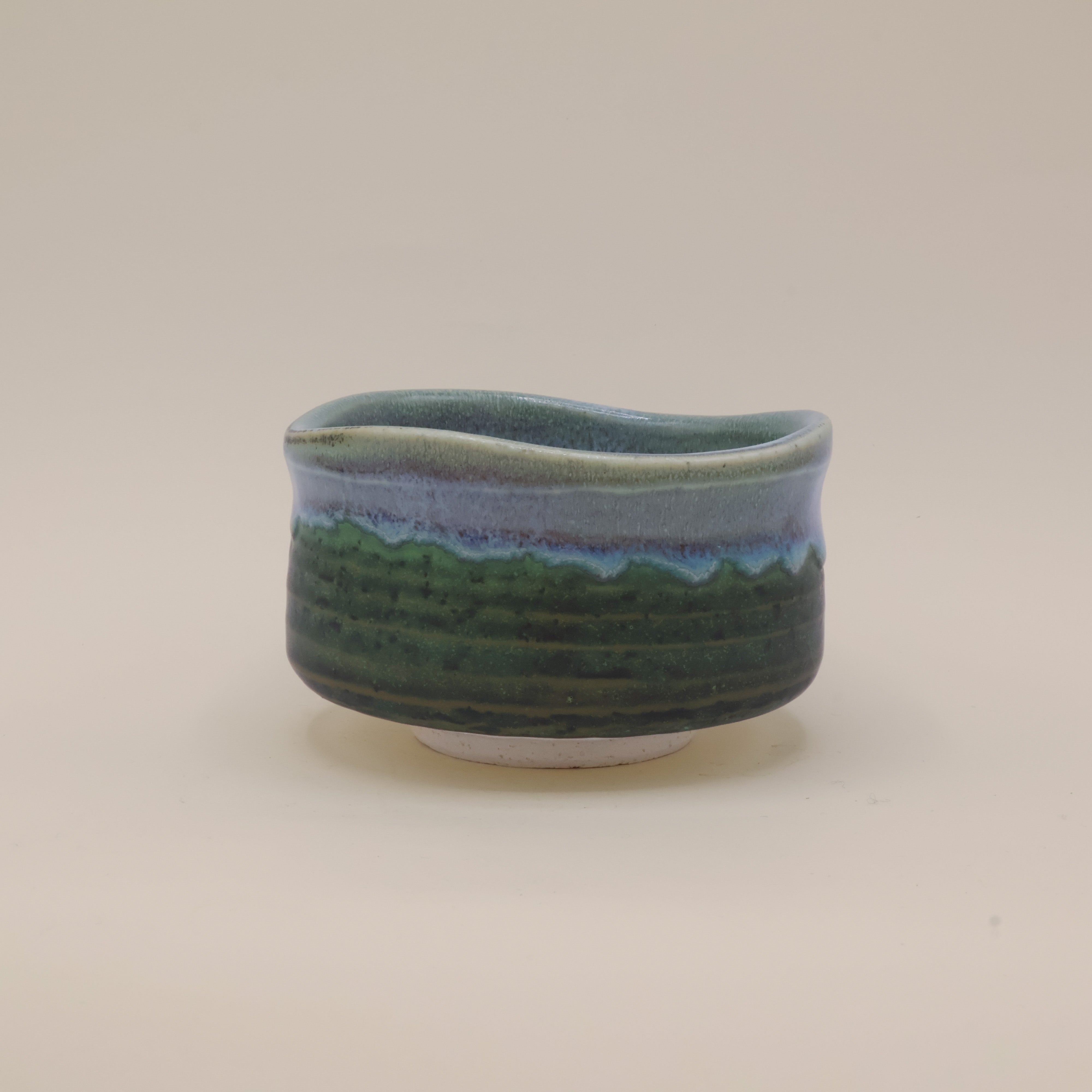 Matcha cup - Green and blue glaze, small