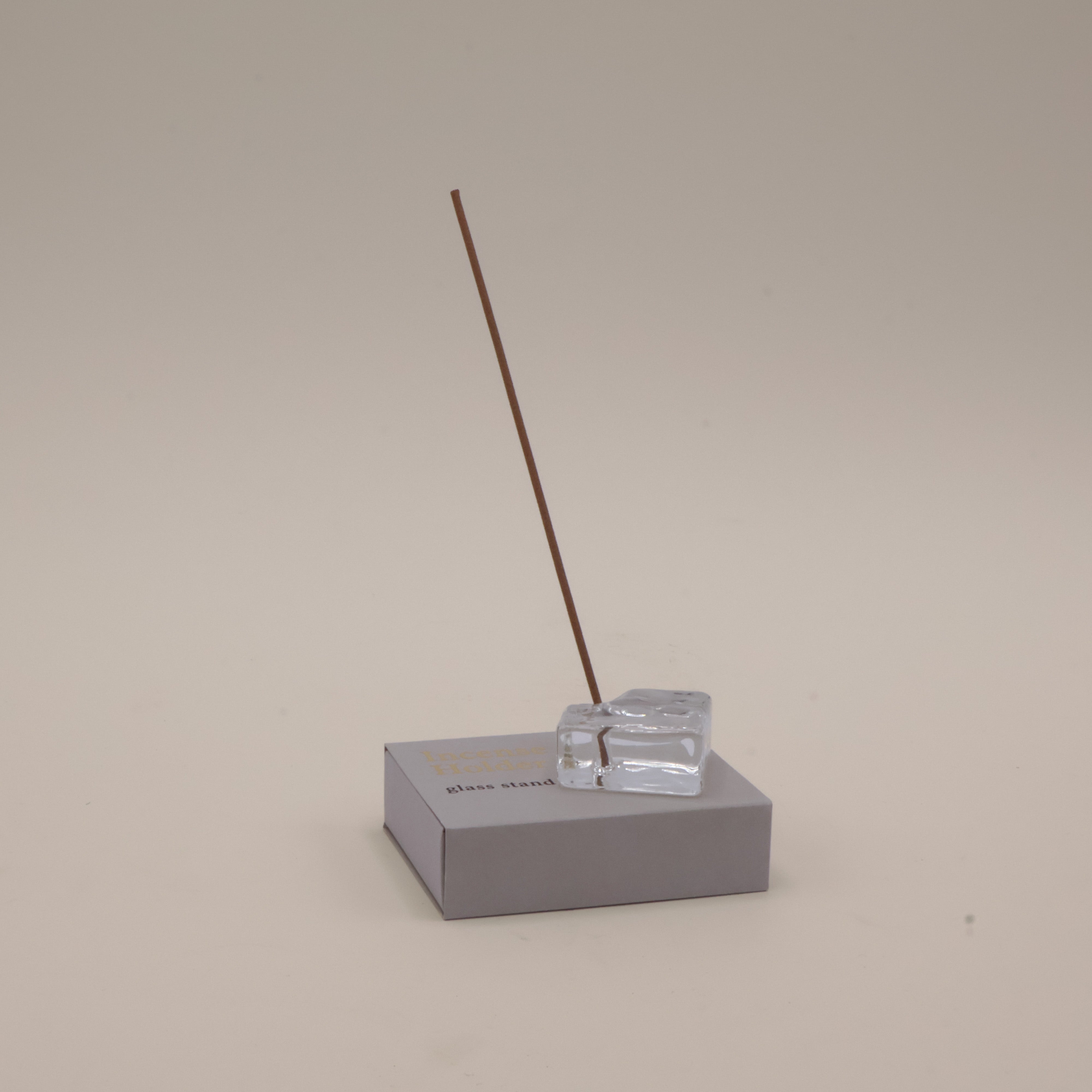 Clear glass incense holder