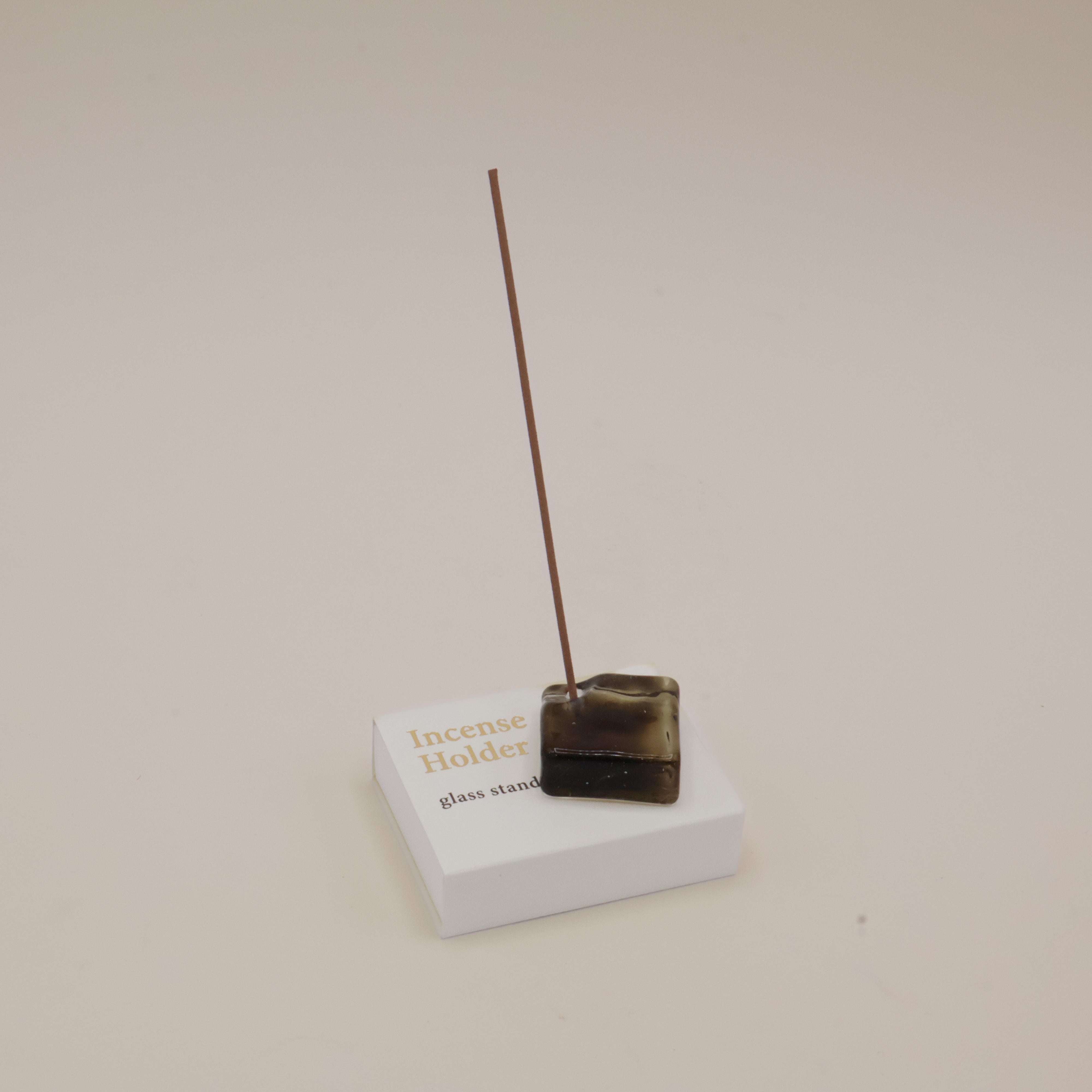 Brown glass incense holder