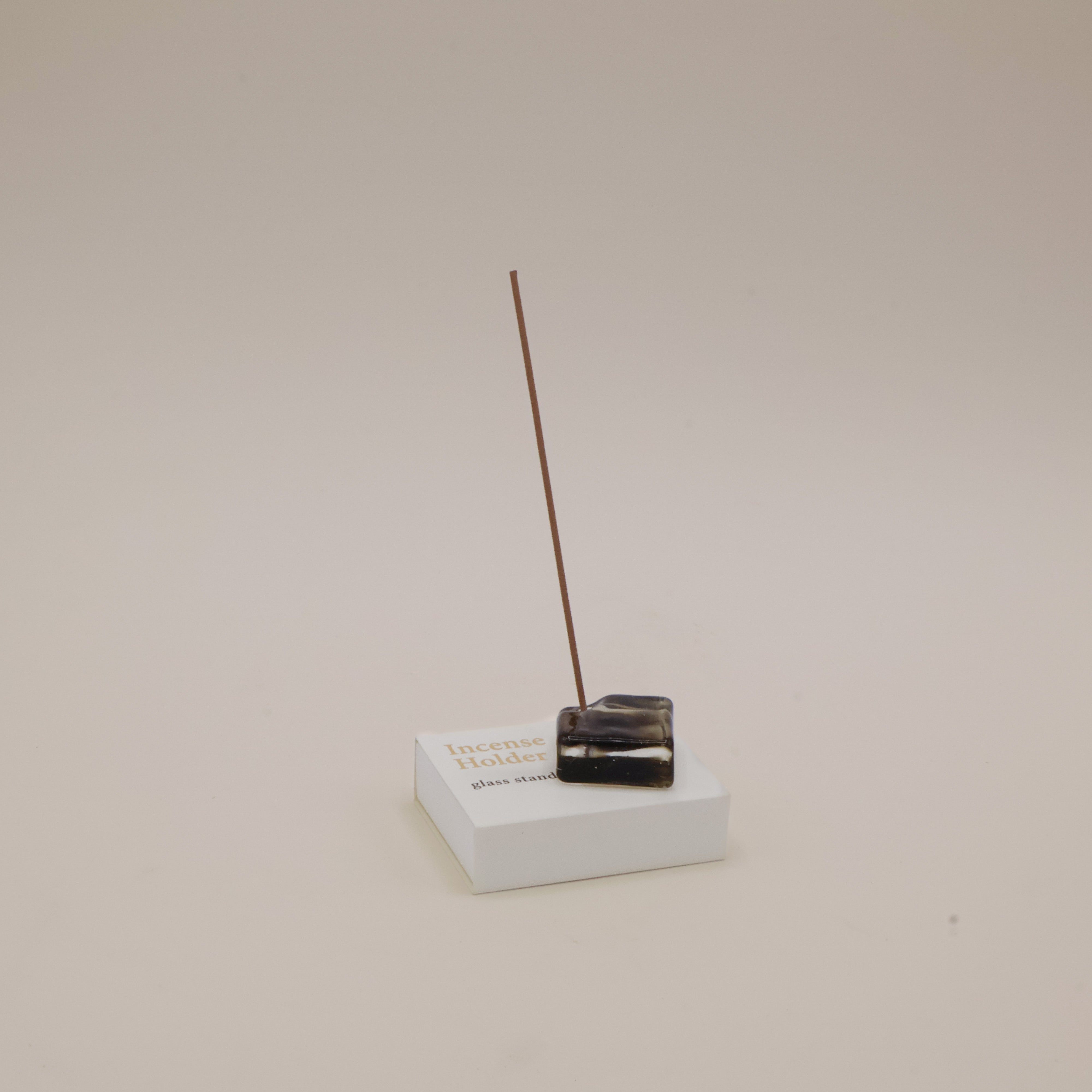 Brown glass incense holder