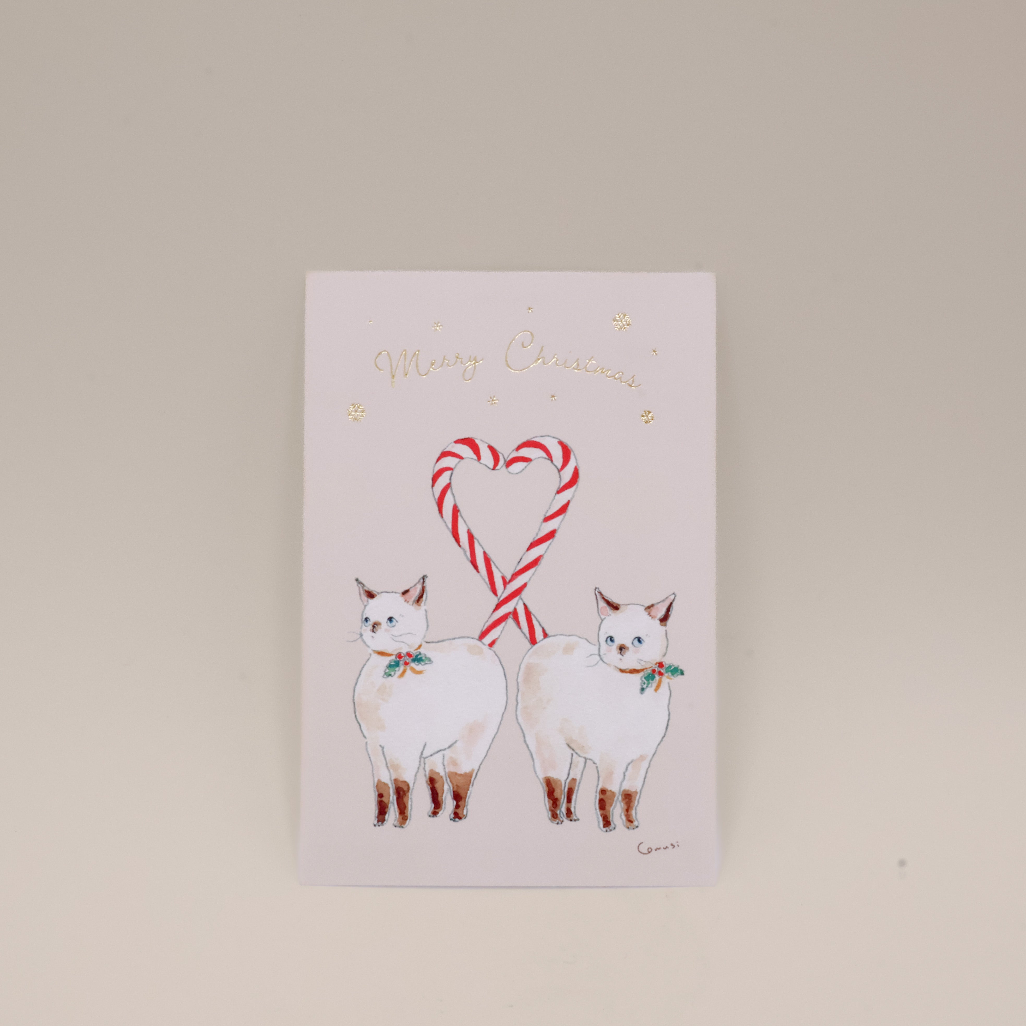 Christmas card with two cats