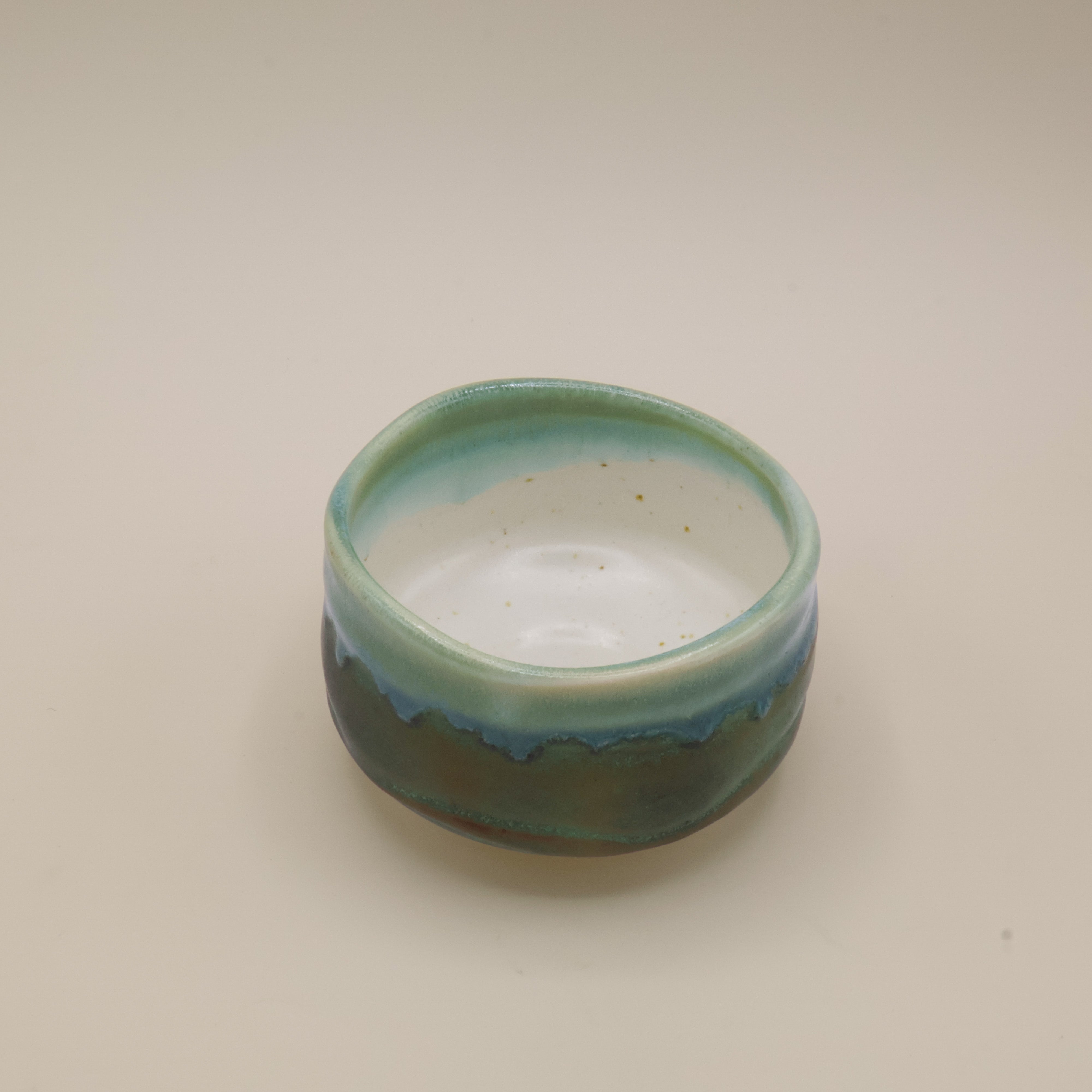Matcha cup - Green and blue glaze