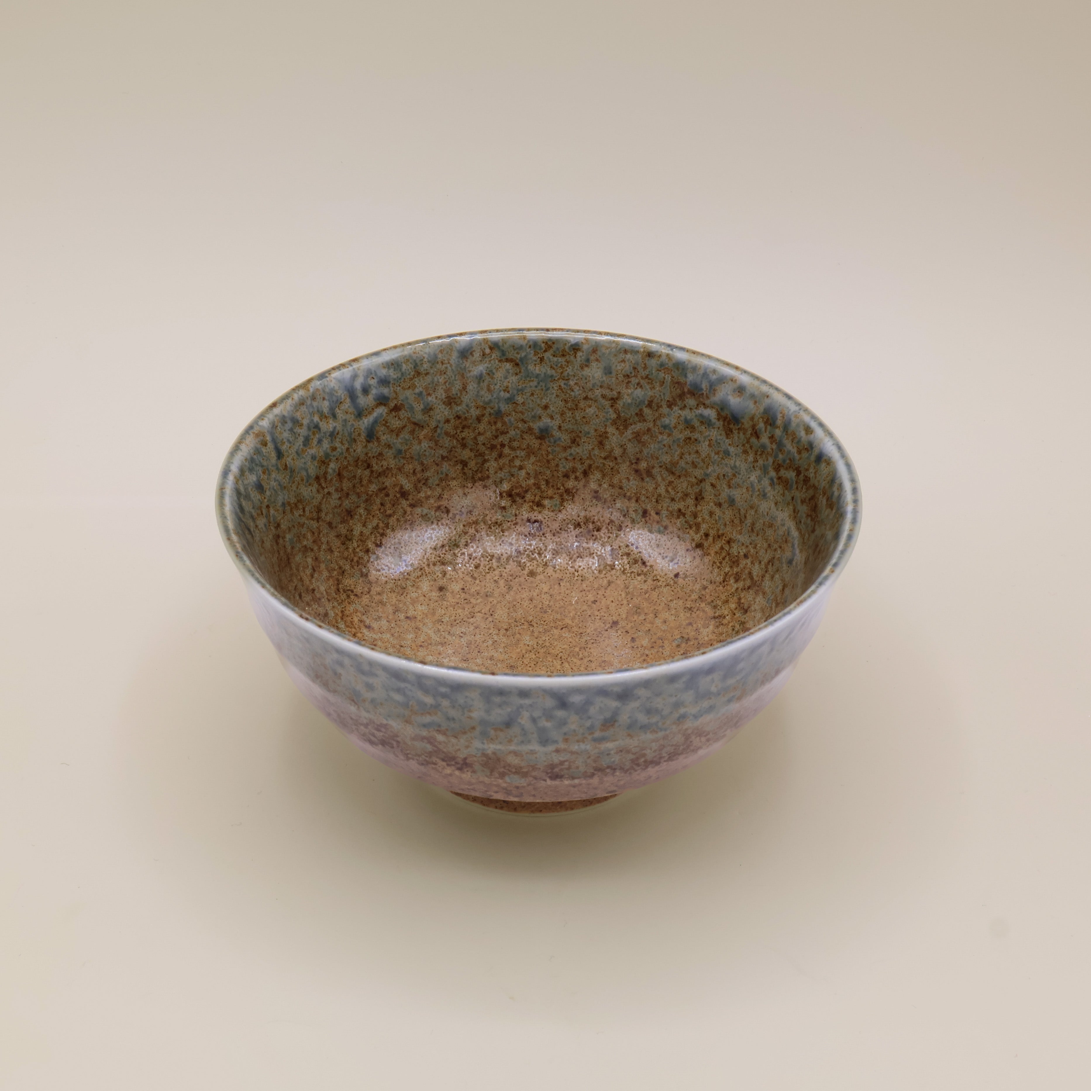 Ombre - Nudelskål med brun og blå glasur Ø17