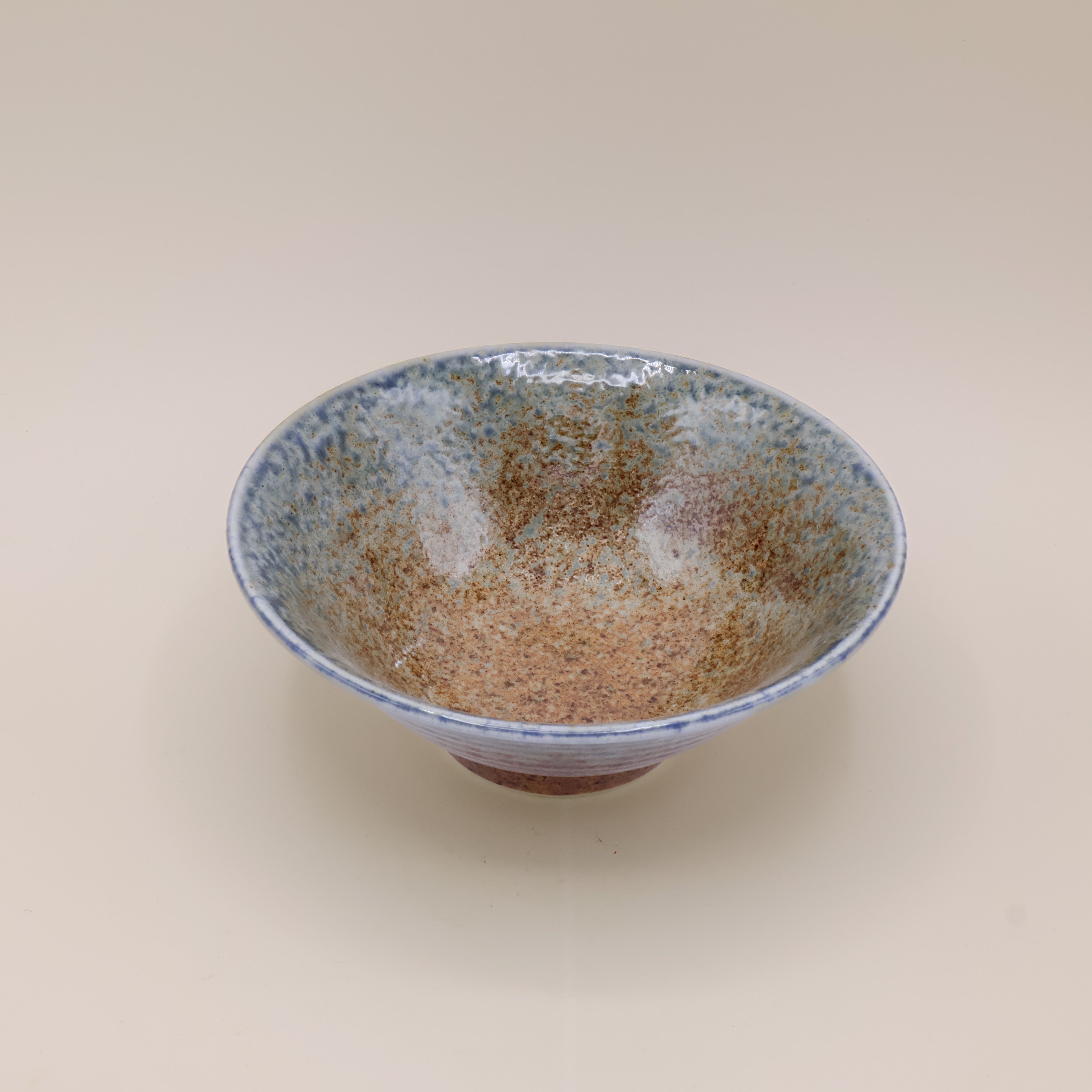 Ombre - Lille ramenskål med brun og blå glasur Ø19,5
