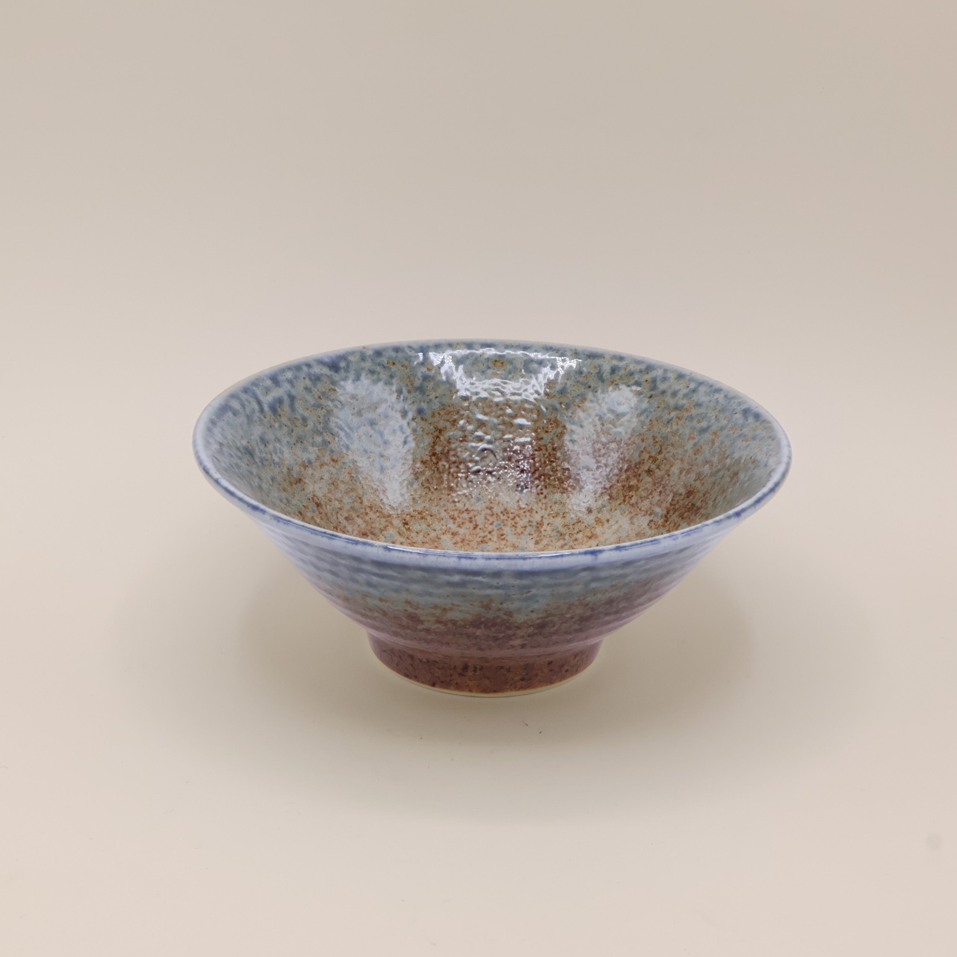 Ombre - Lille ramenskål med brun og blå glasur Ø19,5