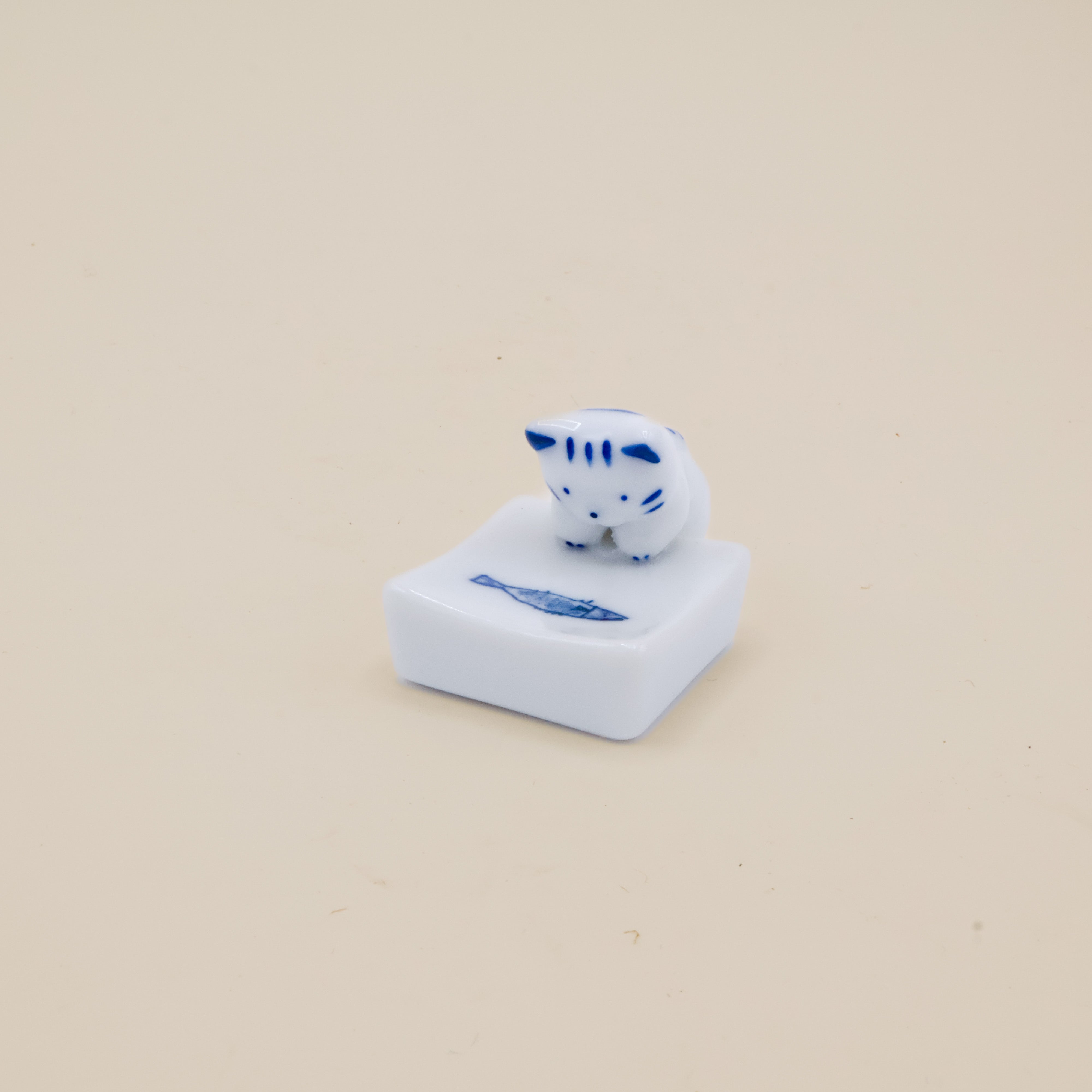 Spisepindeholder - Kat og fisk