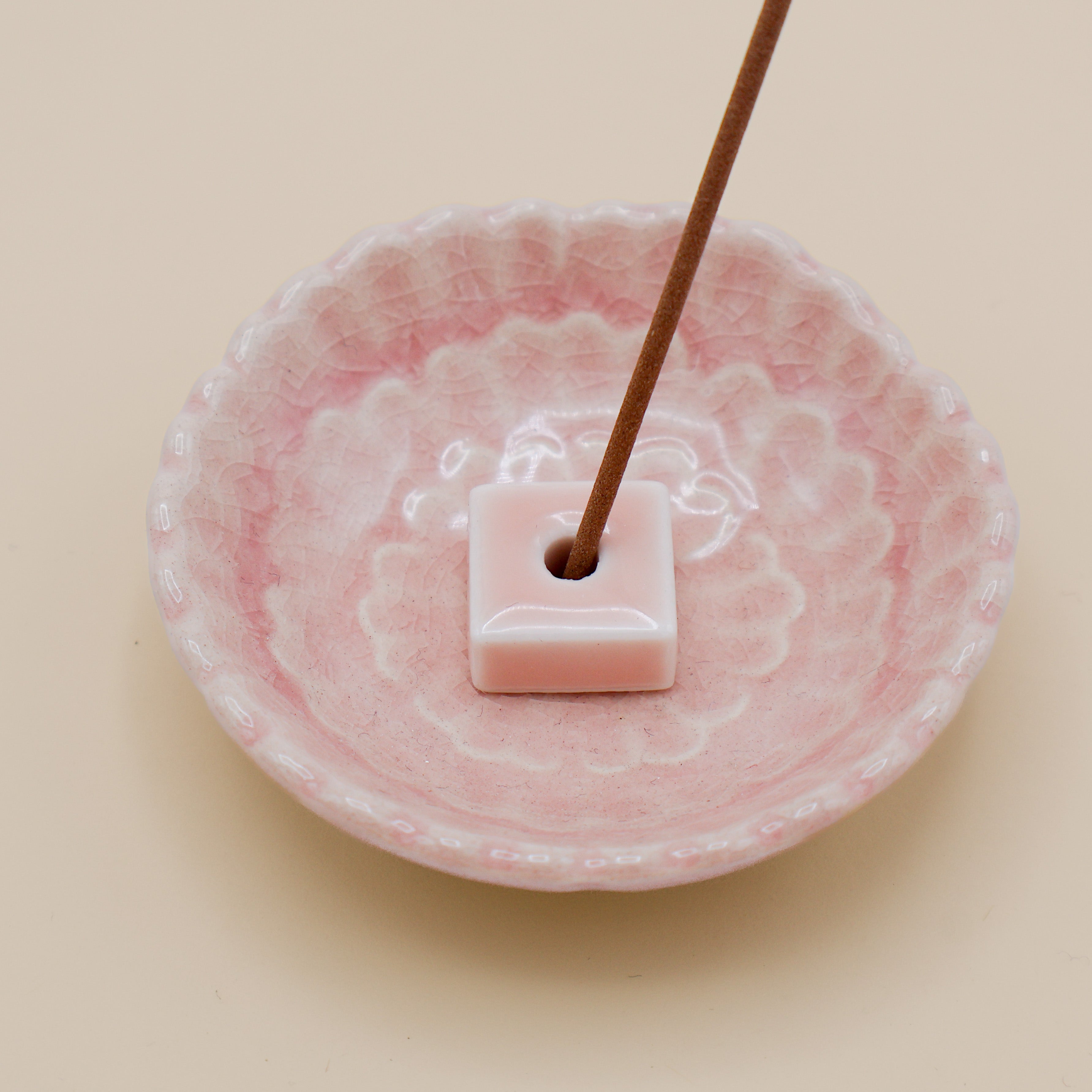 Holder til røgelse - Firkantet / Lyserød