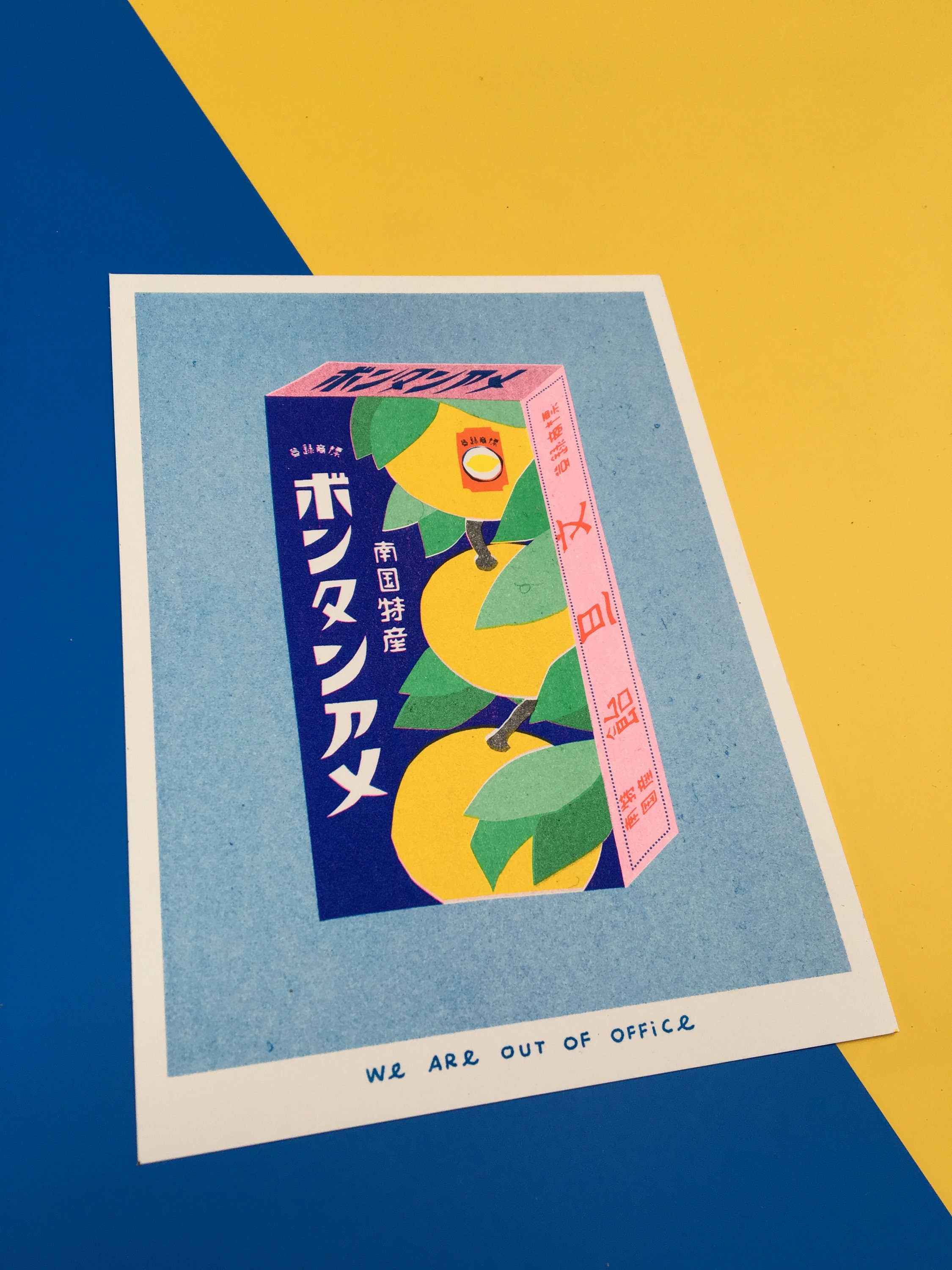 Risografi tryk af en japansk slik