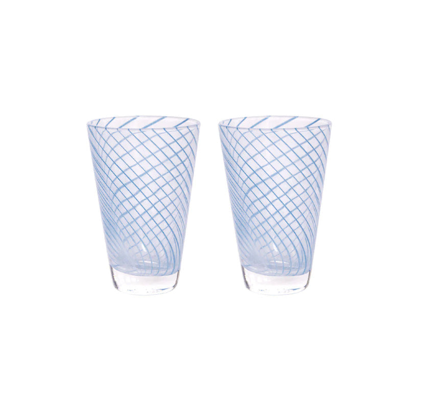 Håndlavede yuka swirl glas 2-pack