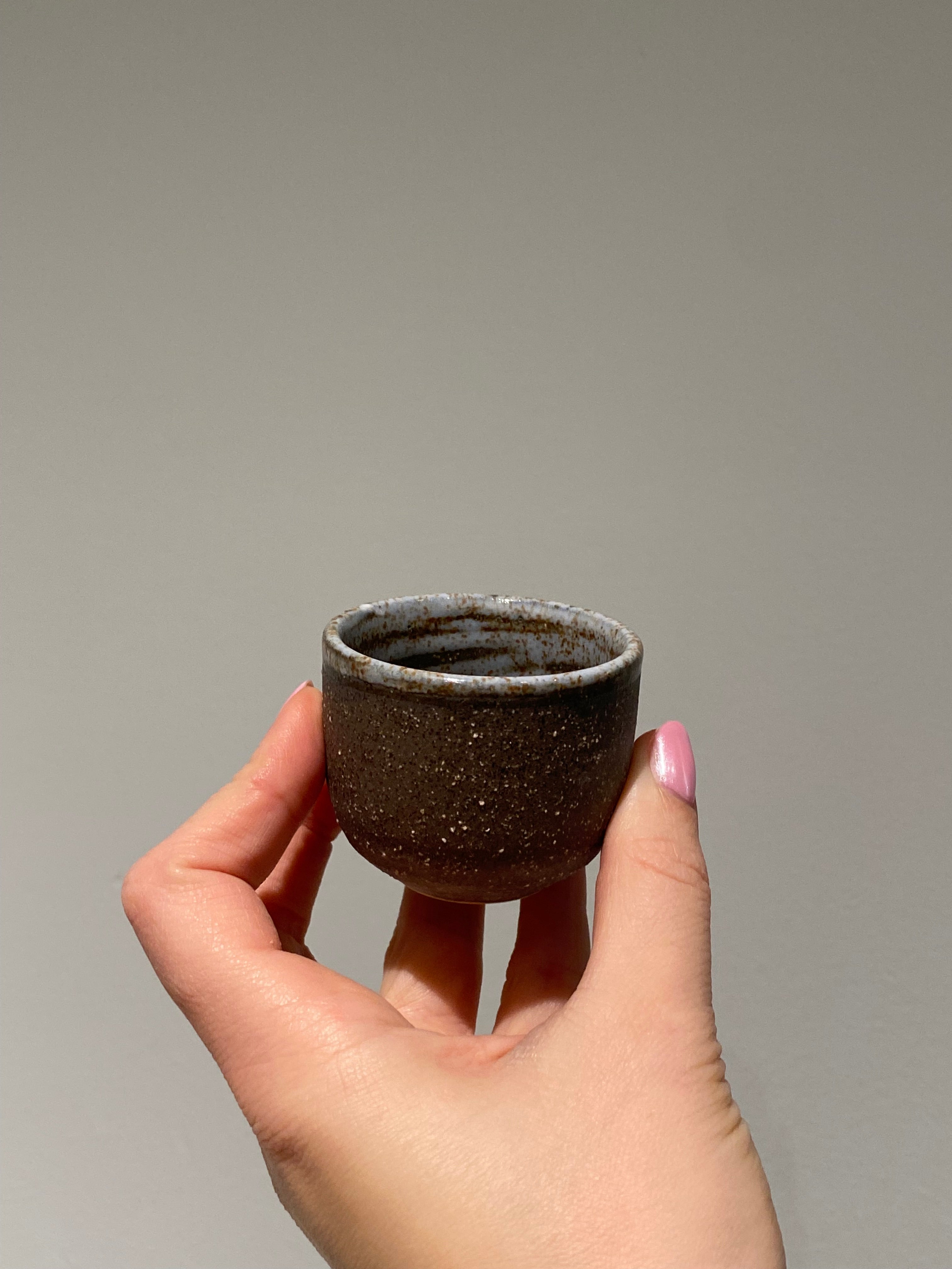 Small sake cup in rustic glaze