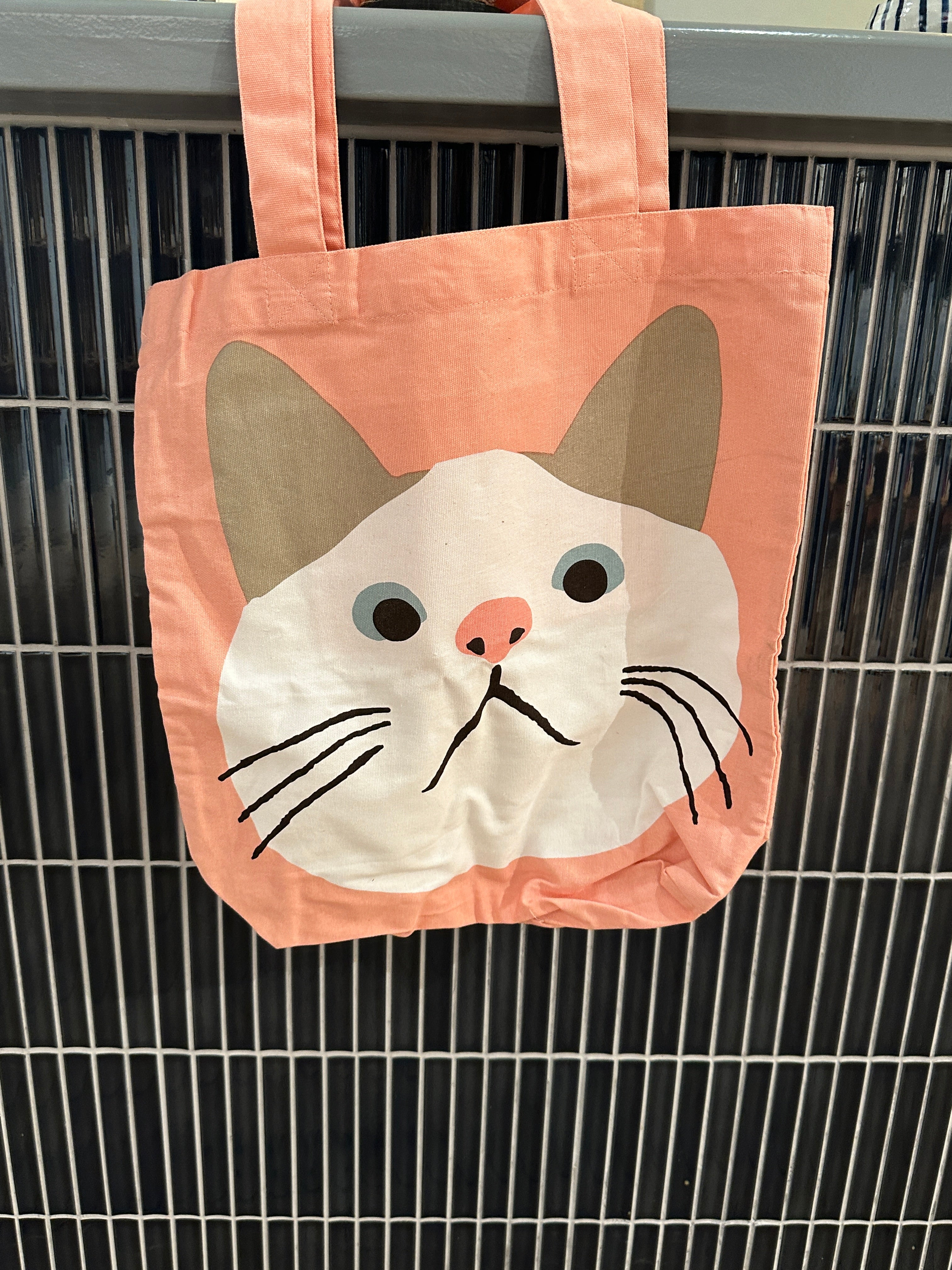 Japanese Tote bag with cat face