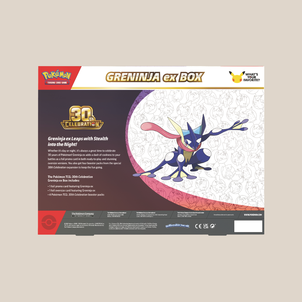 Pokémon "30th Celebration" - Greninja ex box