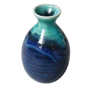 Sake jug with blue glaze (Missing weight, price, pictures, measurements)