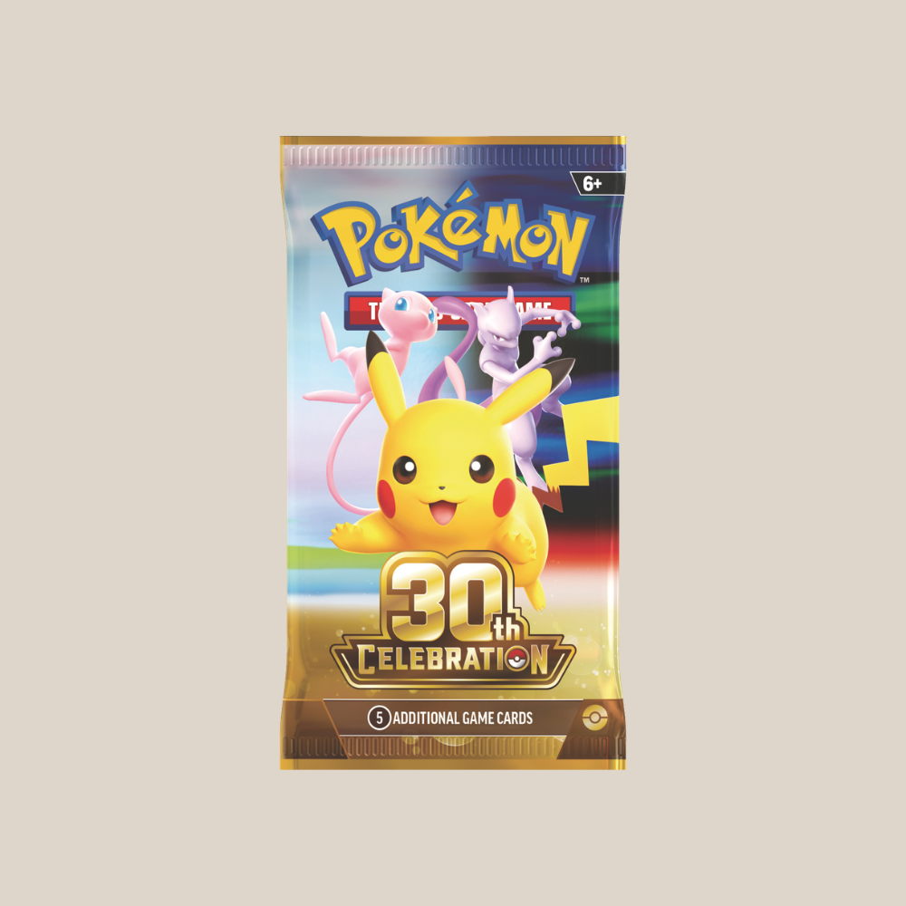 Pokémon "30th Celebration" - 2 Booster packs, Eevee folie kort og metallisk mønt