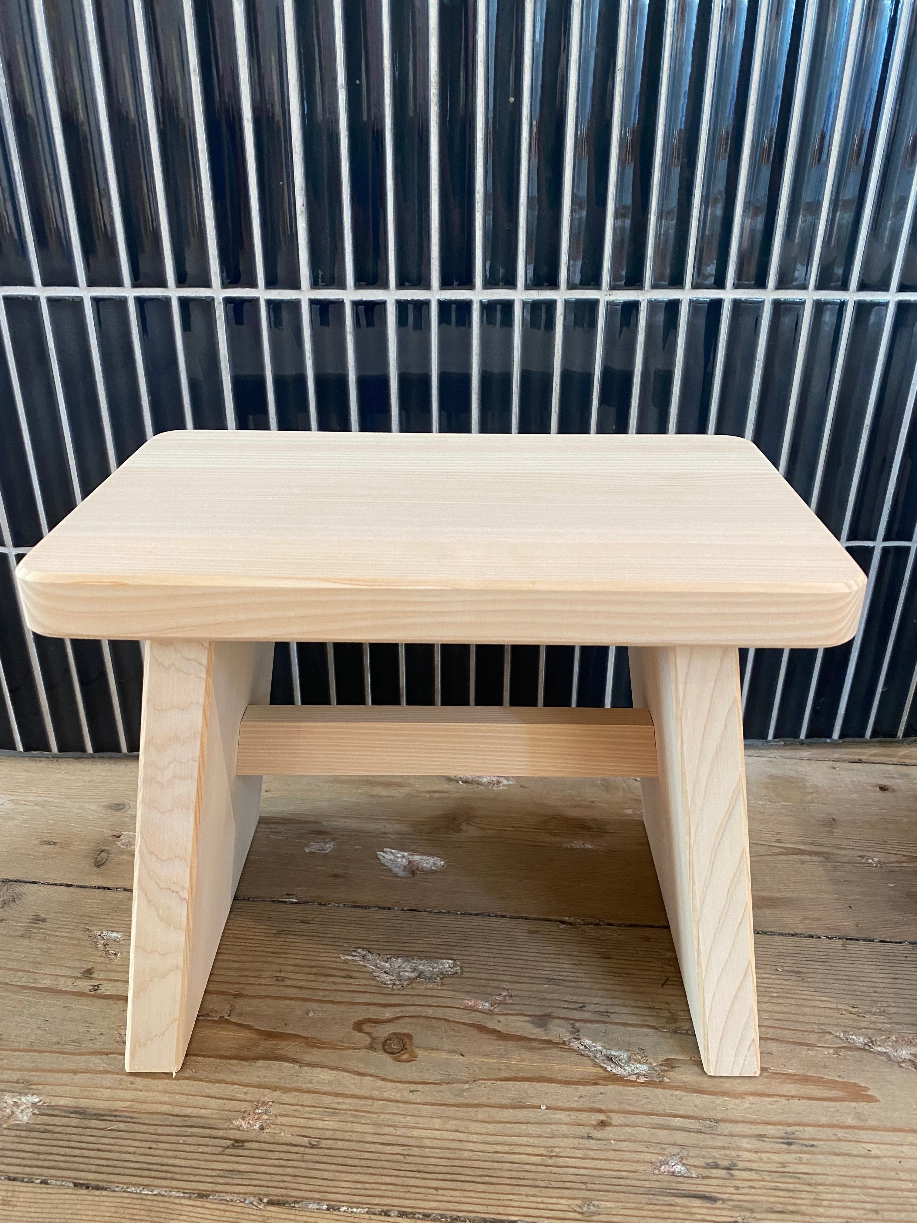 Small Japanese stools in hinoki wood