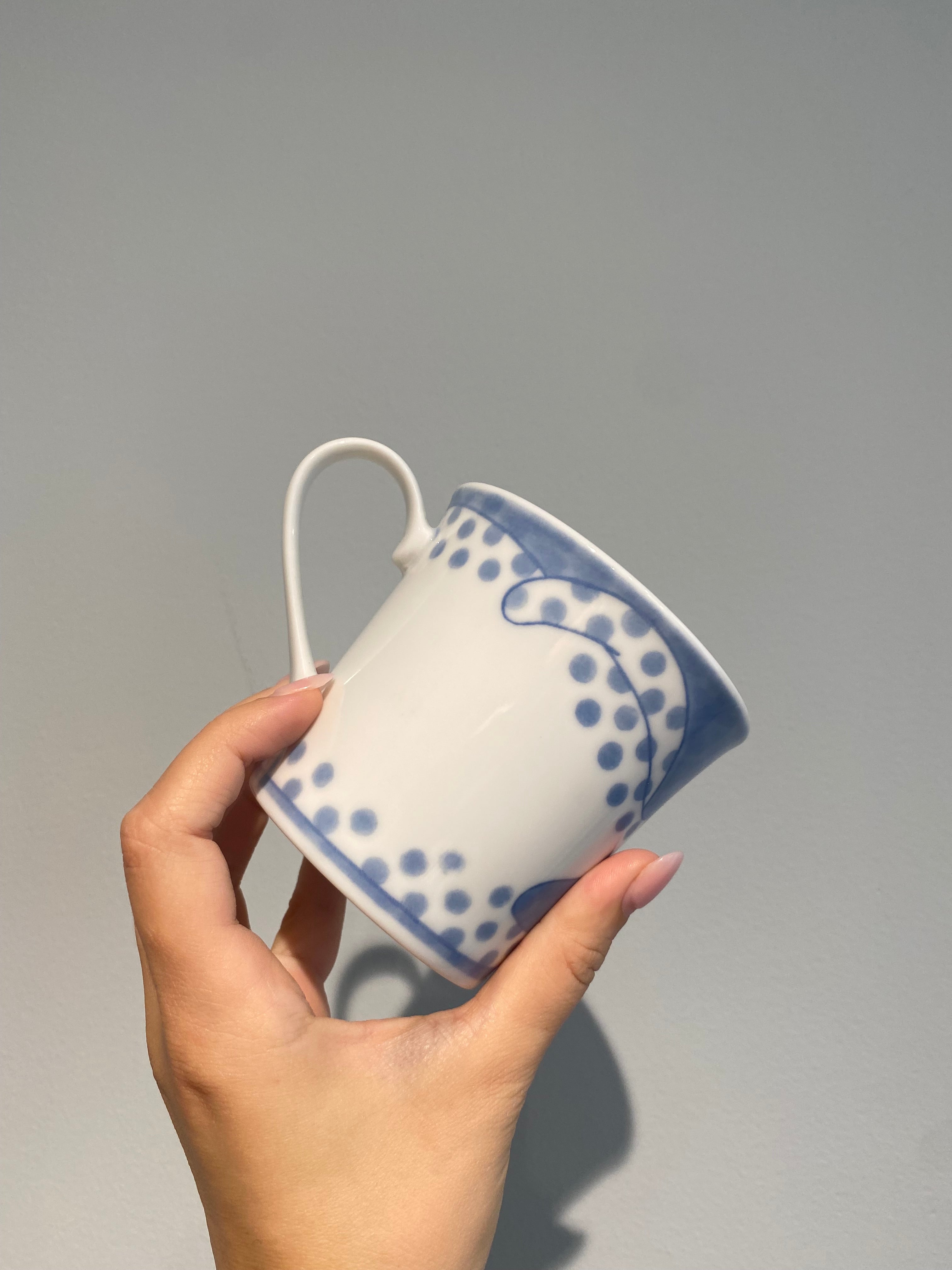 Fat Cat - cat cup dotted